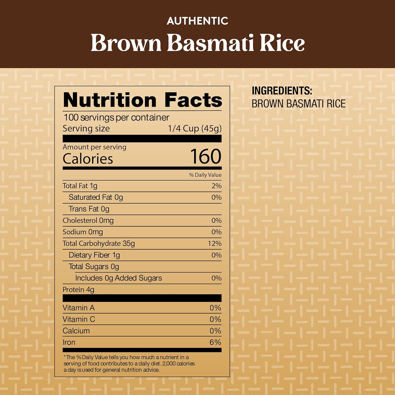 Royal - Authentic Basmati Brown Rice Whole Grain, Naturally Gluten Free and Vegan - 10 Pounds
