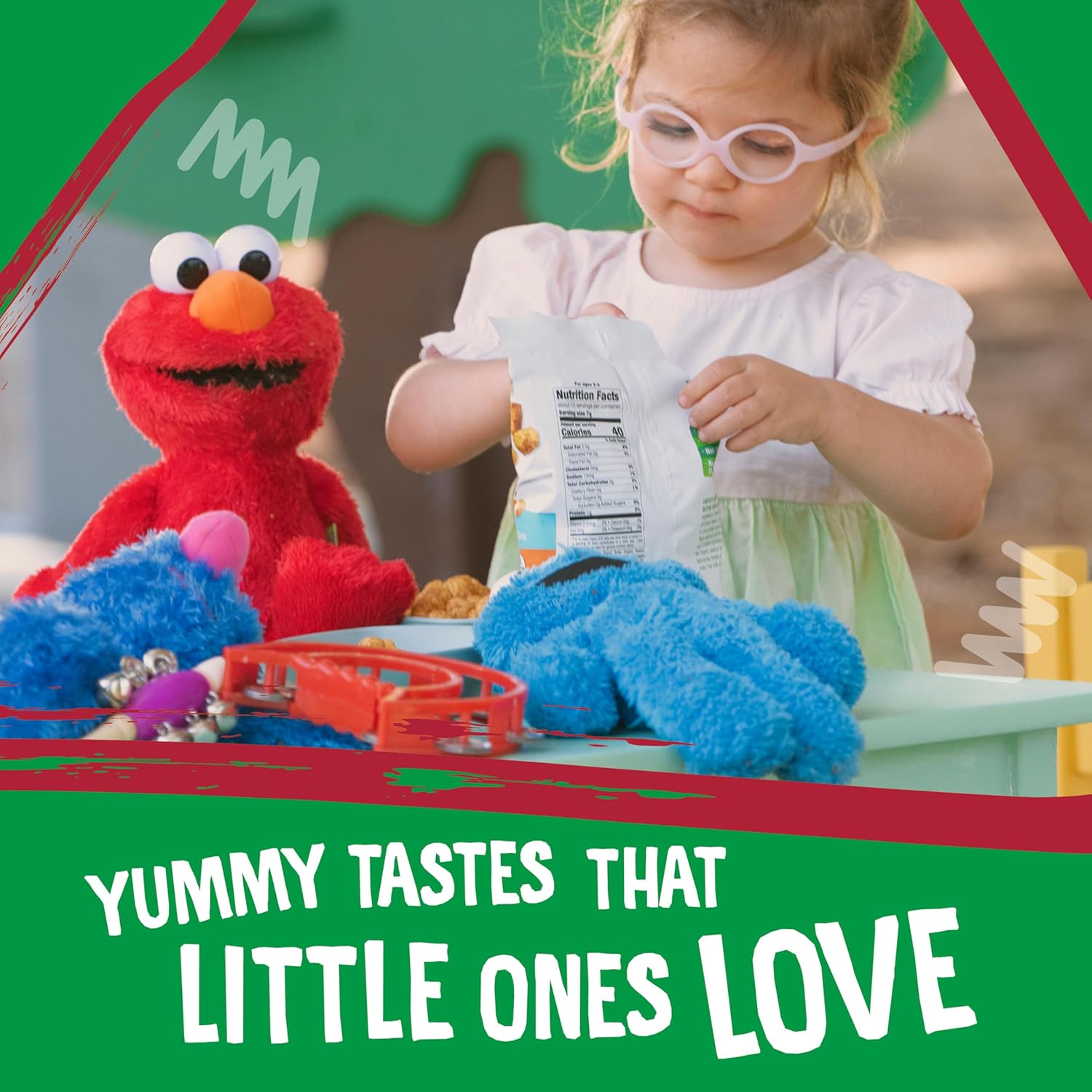 Earth's Best Organic Kids Snacks, Sesame Street Toddler Snacks, Organic Garden Veggie Straws for Toddlers 2 Years and Older, Original, Multipack, .5 oz Bags, 12 Count