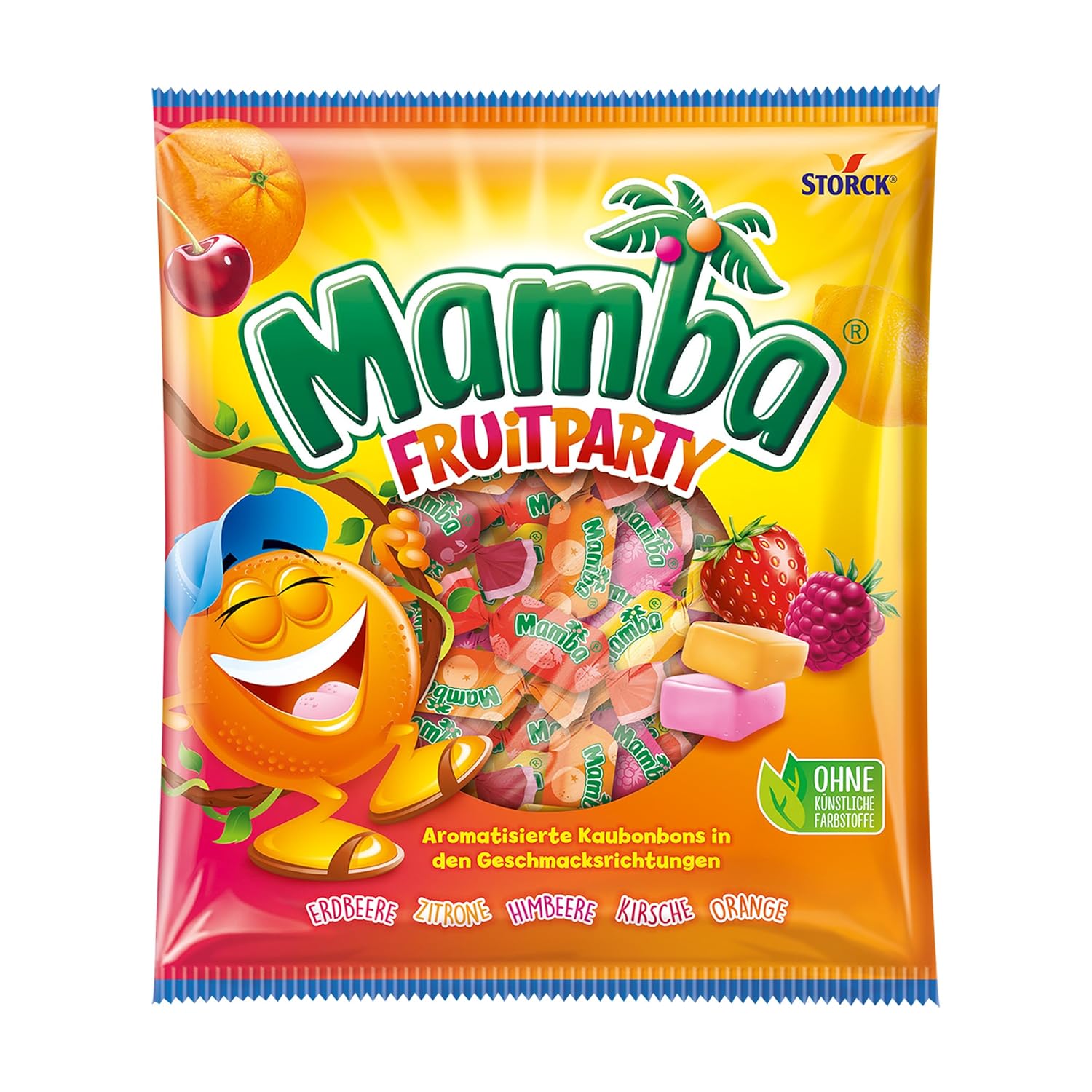 Mamba Beach Mix – 1 x 160g – Fruchtige Kaubonbons mit Mamba Beach Surfer, Mamba Beach Sticks & Mamba Beach Bites – Fruchtgummi Mix einzeln verpackt