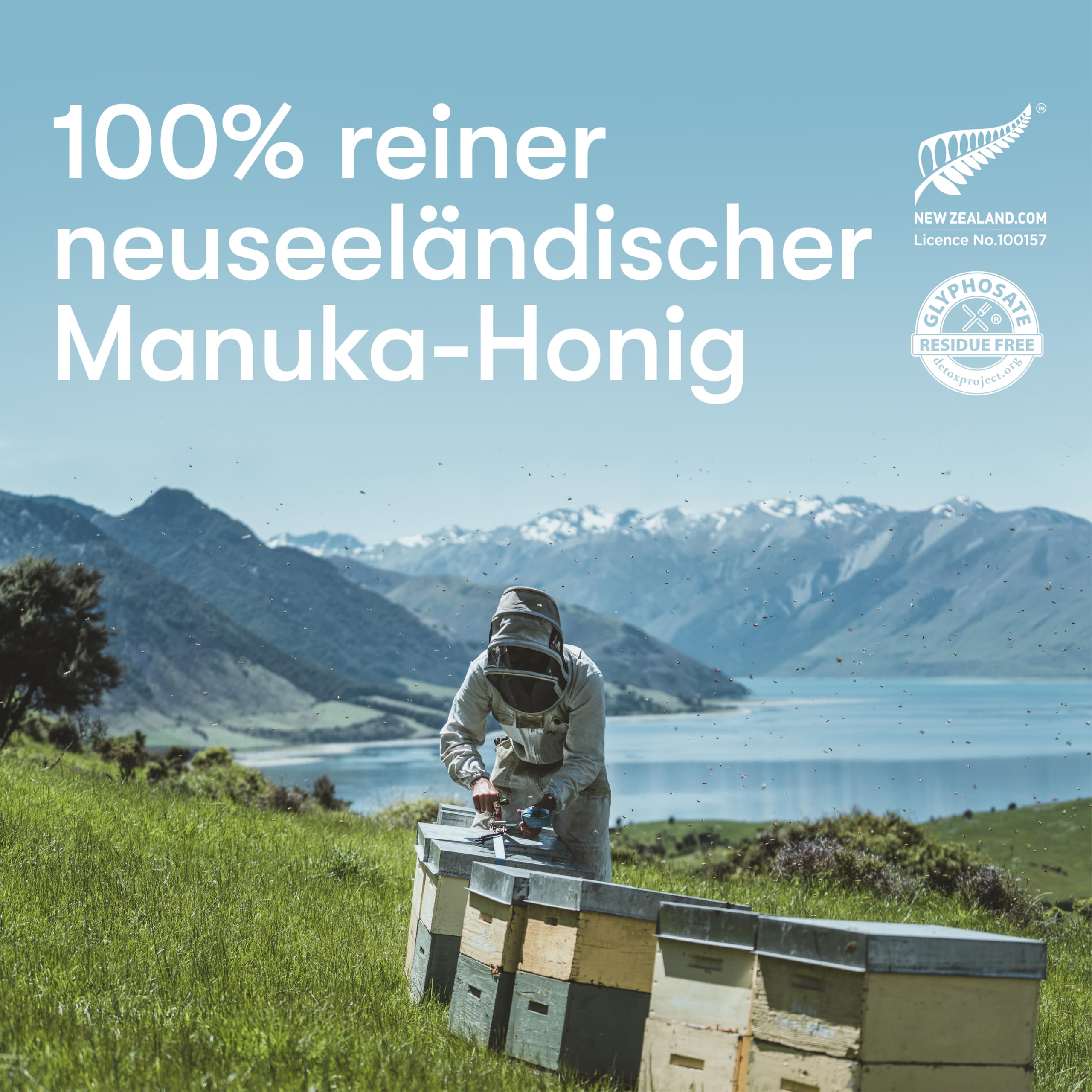 New Zealand Honey Co. Manuka Honig MGO 400+ | 500g Quetschflasche | Aktiv und Roh | Hergestellt in Neuseeland | Zertifiziertem Methylglyoxal Gehalt | 500g