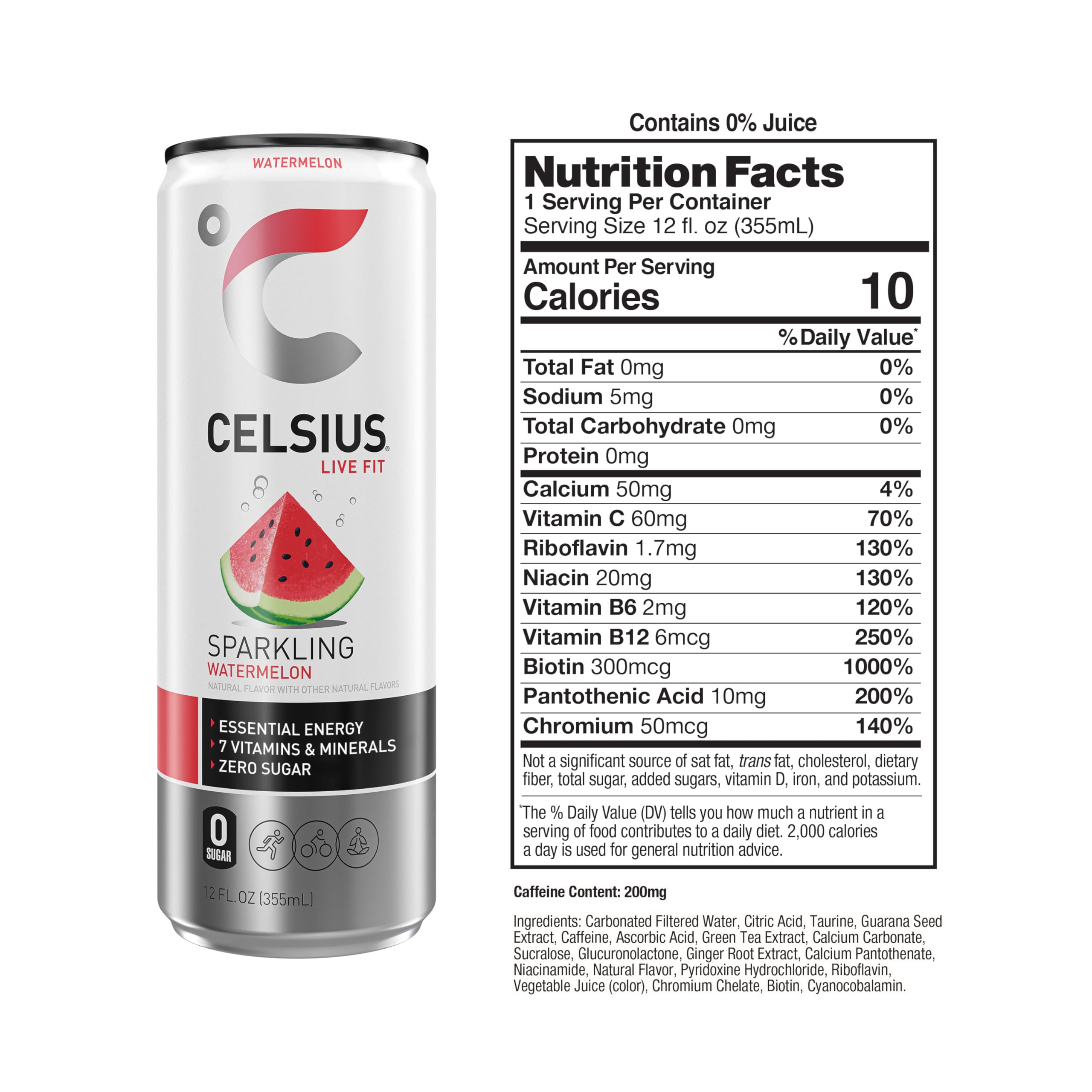CELSIUS Sparkling Kiwi Guava, Functional Essential Energy Drink 12 Fl Oz (Pack of 12)