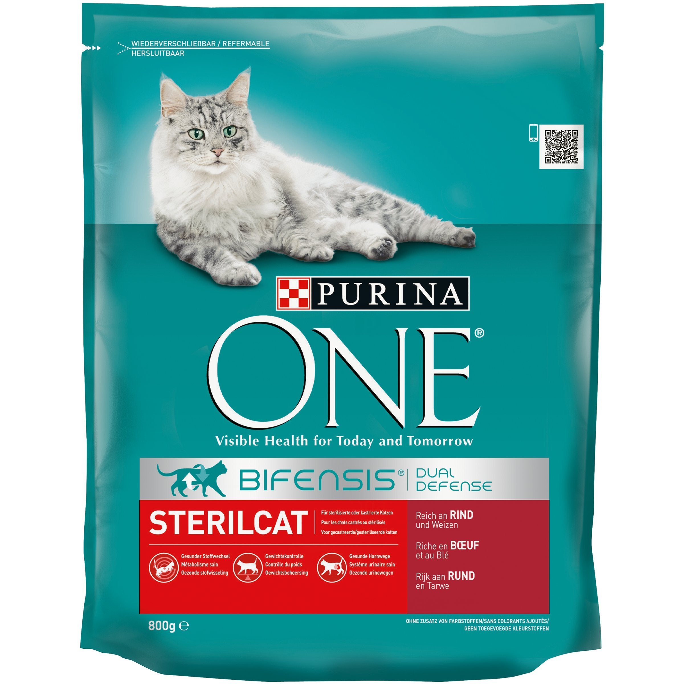 PURINA ONE BIFENSIS STERILCAT Katzenfutter trocken für sterilisierte Katzen, reich an Huhn, 1er Pack (1 x 5, 7kg)