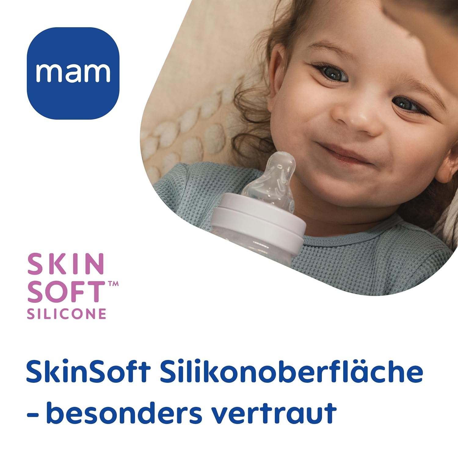 MAM Sauger Größe 1 im Doppelpack, Flaschensauger (Durchflussrate langsam), weicher Trinksauger passend für Flaschen/Trainer, ab der Geburt