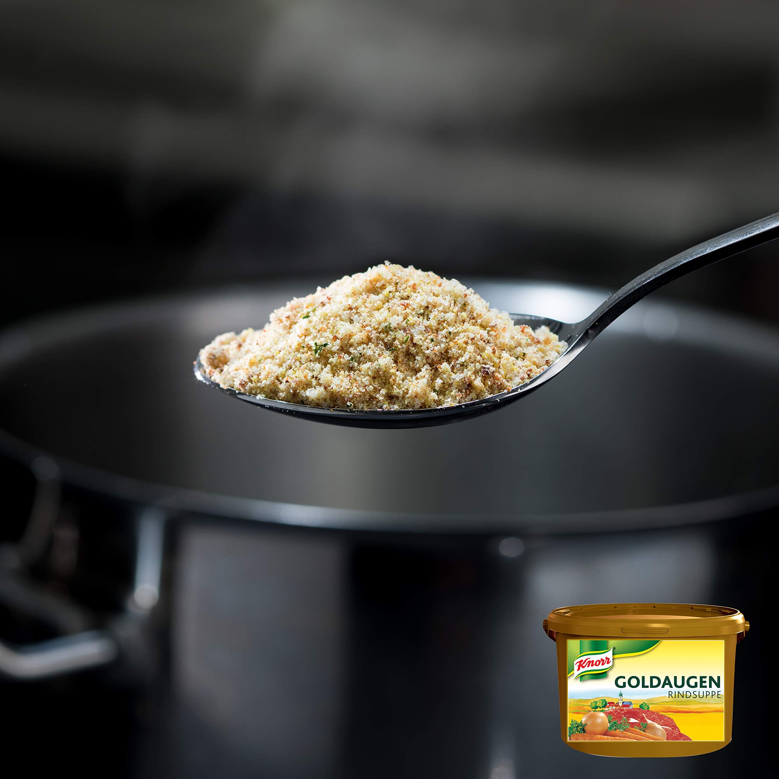 Knorr Goldaugen Rindsuppe (vielseitig anwendbare Rinderbrühe, authentischer Geschmack und idealer Suppenspiegel) 1er Pack (1 x 1 kg)