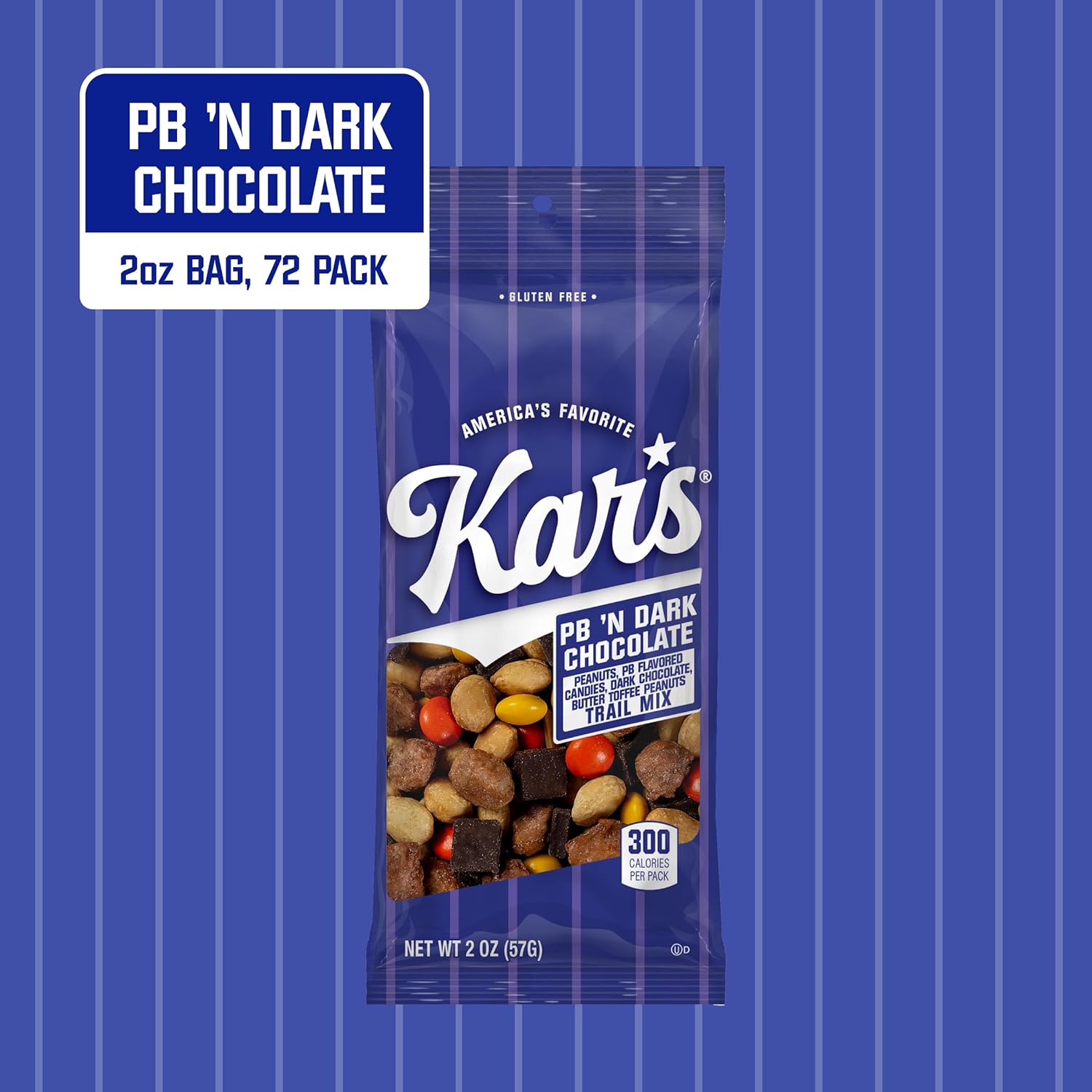 Kar's Nuts Sweet 'N Salty Trail Mix, 2 oz Pouch (Pack of 72), Gluten-Free Trail Mix Snack