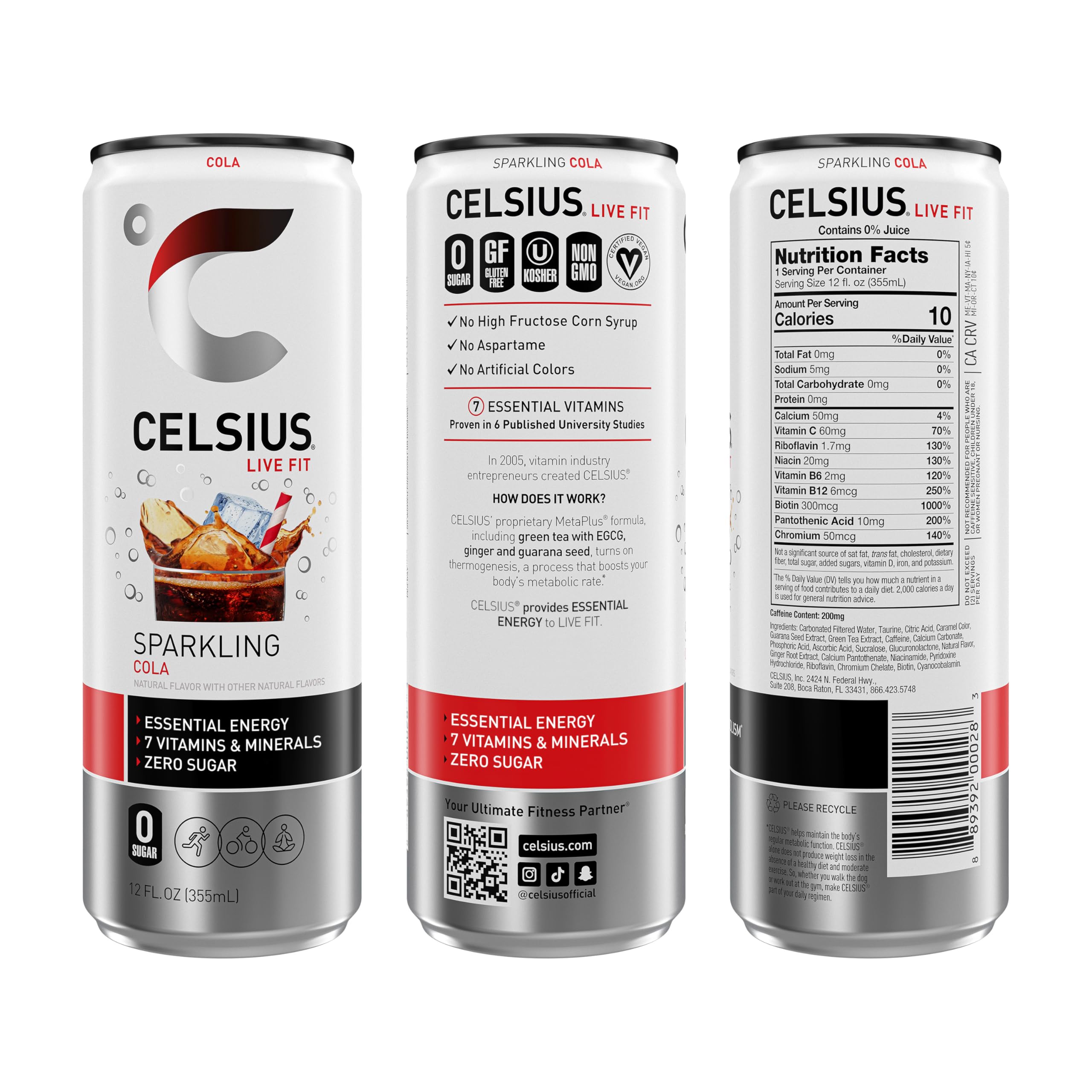 CELSIUS Sparkling Kiwi Guava, Functional Essential Energy Drink 12 Fl Oz (Pack of 12)