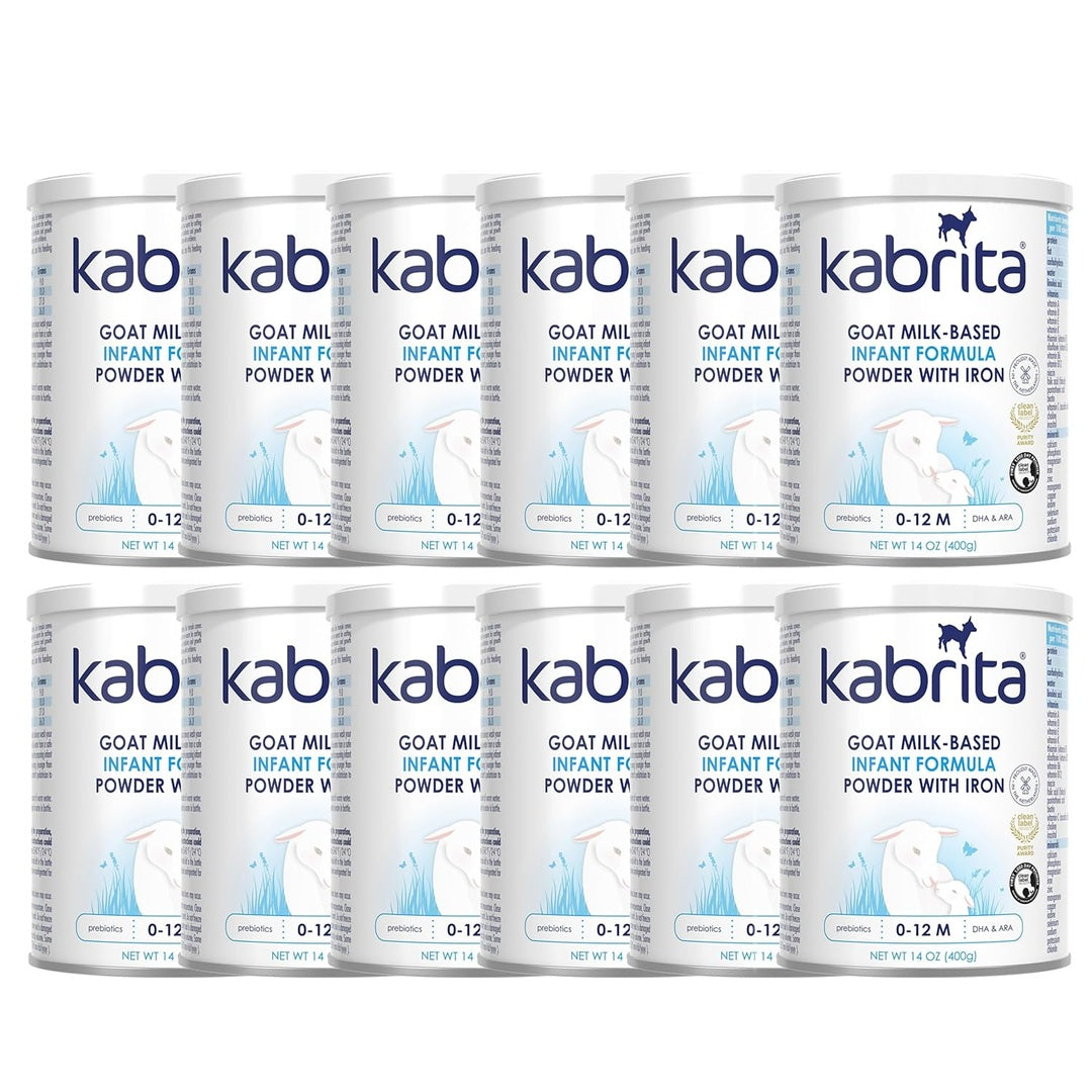 Kabrita Ziegenmilch-Säuglingsnahrung auf Pulverbasis mit Eisen, DHA, ARA und Präbiotika, für Säuglinge von 0–12 Monaten, gentechnikfrei, 794 g