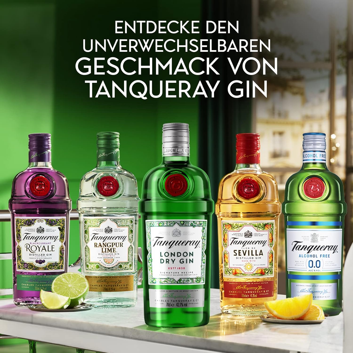 Tanqueray London Dry Gin | aromatischer Gin | 4-fach destilliert auf englischem Boden | 43,1% vol | 1000ml Einzelflasche