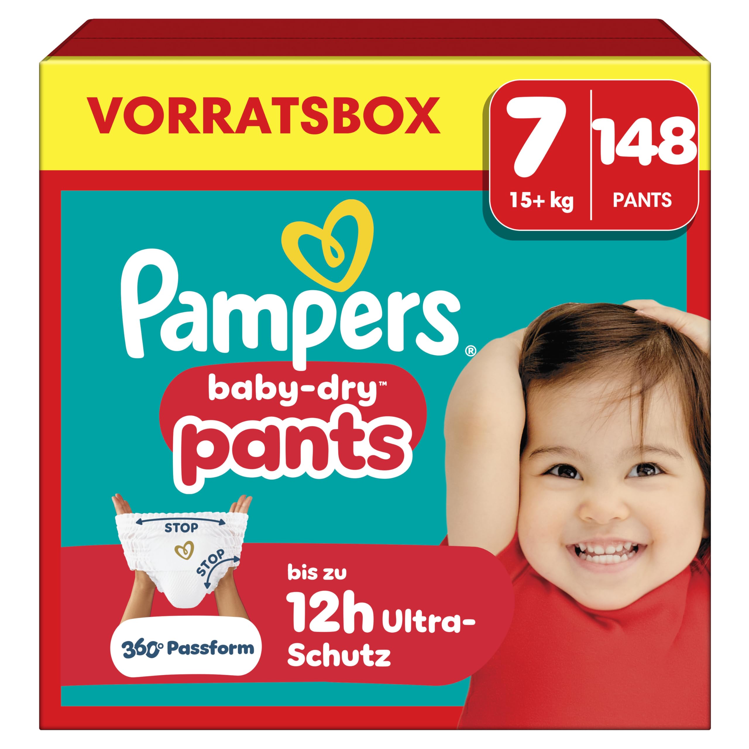 Pampers Baby-Dry Pants Größe 5, 160 Stück, 11kg-17kg, 360° auslaufsichere Passform für Tag und Nacht