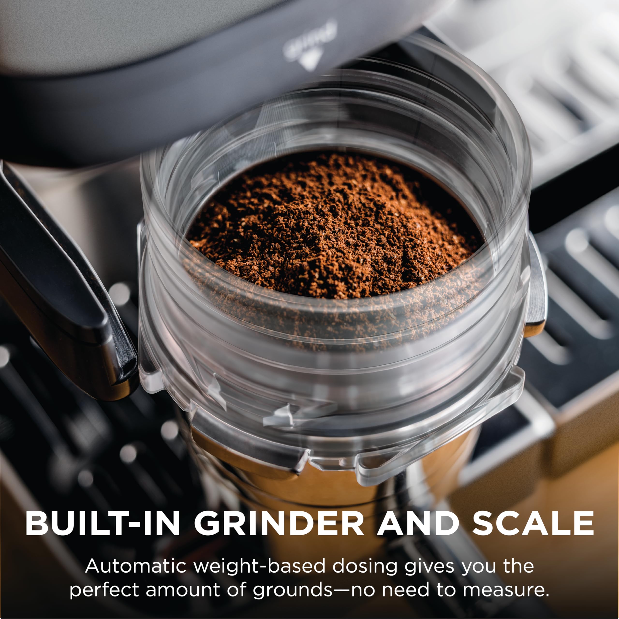 Ninja Luxe Café Premier 3-in-1 Espresso Machine, Drip Coffee, & Rapid Cold Brew | Built-in Coffee Grinder, Hands-Free Milk Frother, Assisted Tamper for Cappuccinos & Lattes | Stainless Steel | ES601