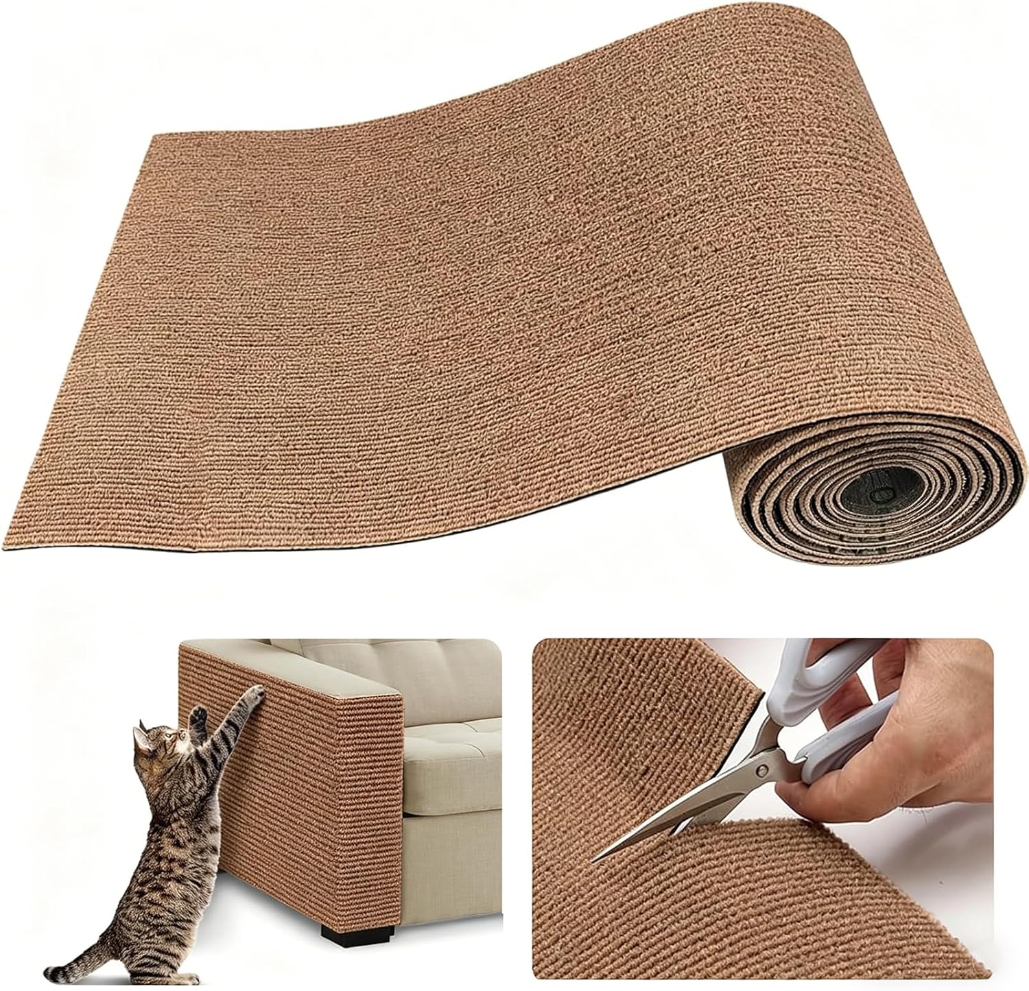 Selbstklebende Kratzschutzmatte für Sofa & Wand, 40x200 cm kratzschutz Sofa Katze - Trimmbarer Schutz gegen Katzenkratzer Couch Schutz von DIY Krallen Katzenteppich