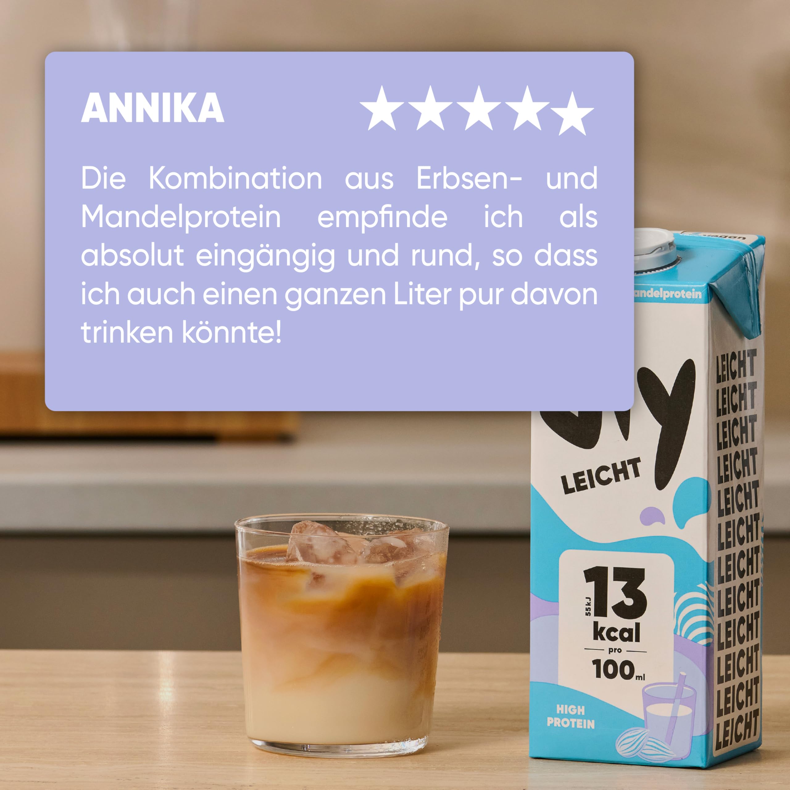 vly BARISTA - Die vegane Milchalternative aus Erbsenprotein | Cremiger Schaum | Reich an Ballaststoffen, Calcium, Vitaminen & Protein | Laktosefrei, Glutenfrei, Zuckerarm, Pflanzlich - 16x1L