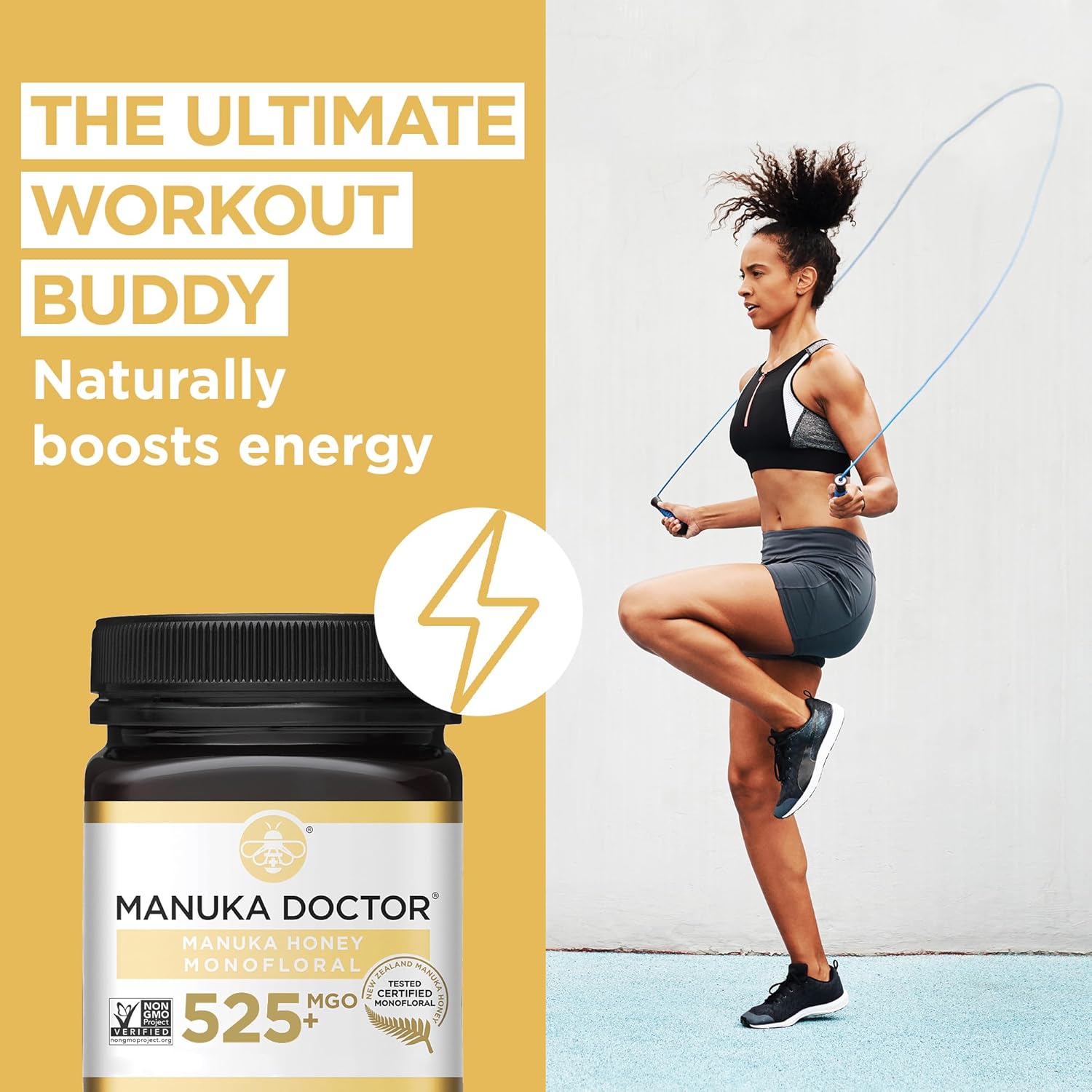Manuka Doctor - MGO 525+ Manuka Honey Monofloral, 100% Pure New Zealand Honey. Certified. Guaranteed. Raw. Non-GMO (8.75 oz)