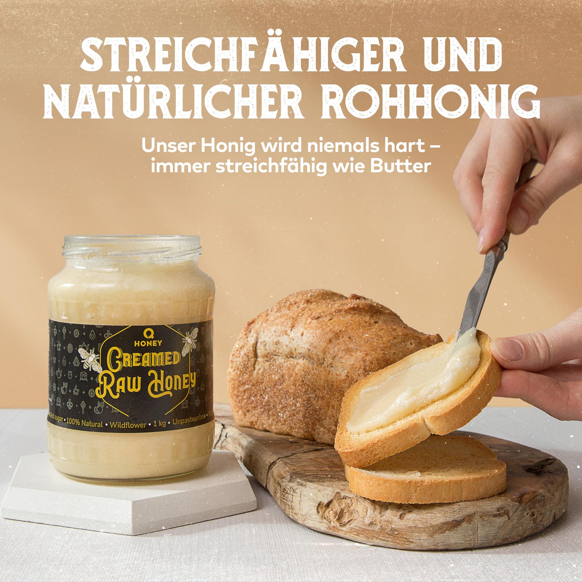 Q Honey – Wildblütenhonig vom Imker, NMR-geprüft, geprüfte Qualität & international anerkannt 2025, 1 kg