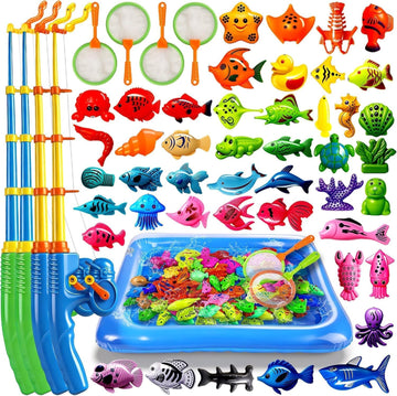 30 Pcs. Angelspiel Magnetisch Wasserspielzeug Kinder Outdoor Pool Spielzeug Kinder ab 3 4 5 Jahre Badewannenspielzeug Badespielzeug Gartenspielzeug für Kinderpool/Planschbecken/Strand
