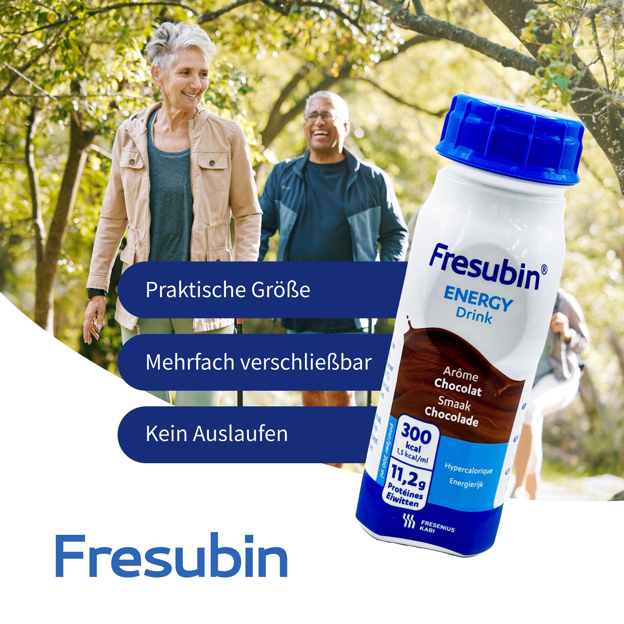 Fresubin Energy Drink - Mischkarton Hochkalorische Trinknahrung von Fresenius Kabi in 6 Geschmacksrichtungen, 300 kcal pro Flasche (200 ml (24er Pack), Mischkarton)