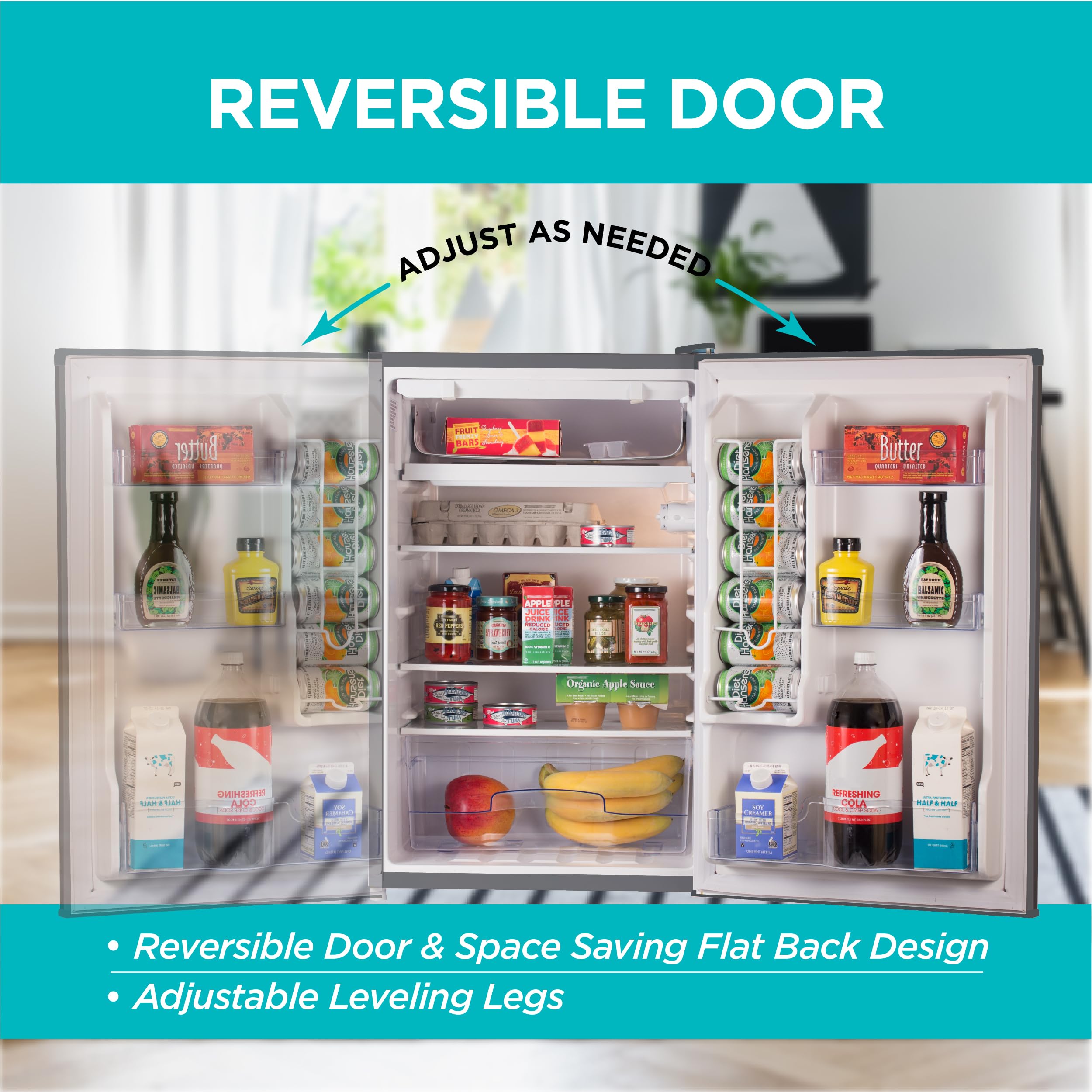 BLACK+DECKER 1.7 Cu. Ft. Compact Refrigerator, ENERGY STAR Certified, Single Door Mini Fridge with Chiller Compartment, Personal Fridge for Home or Dorm Room, R600a Refrigerant, BCRK17W, White
