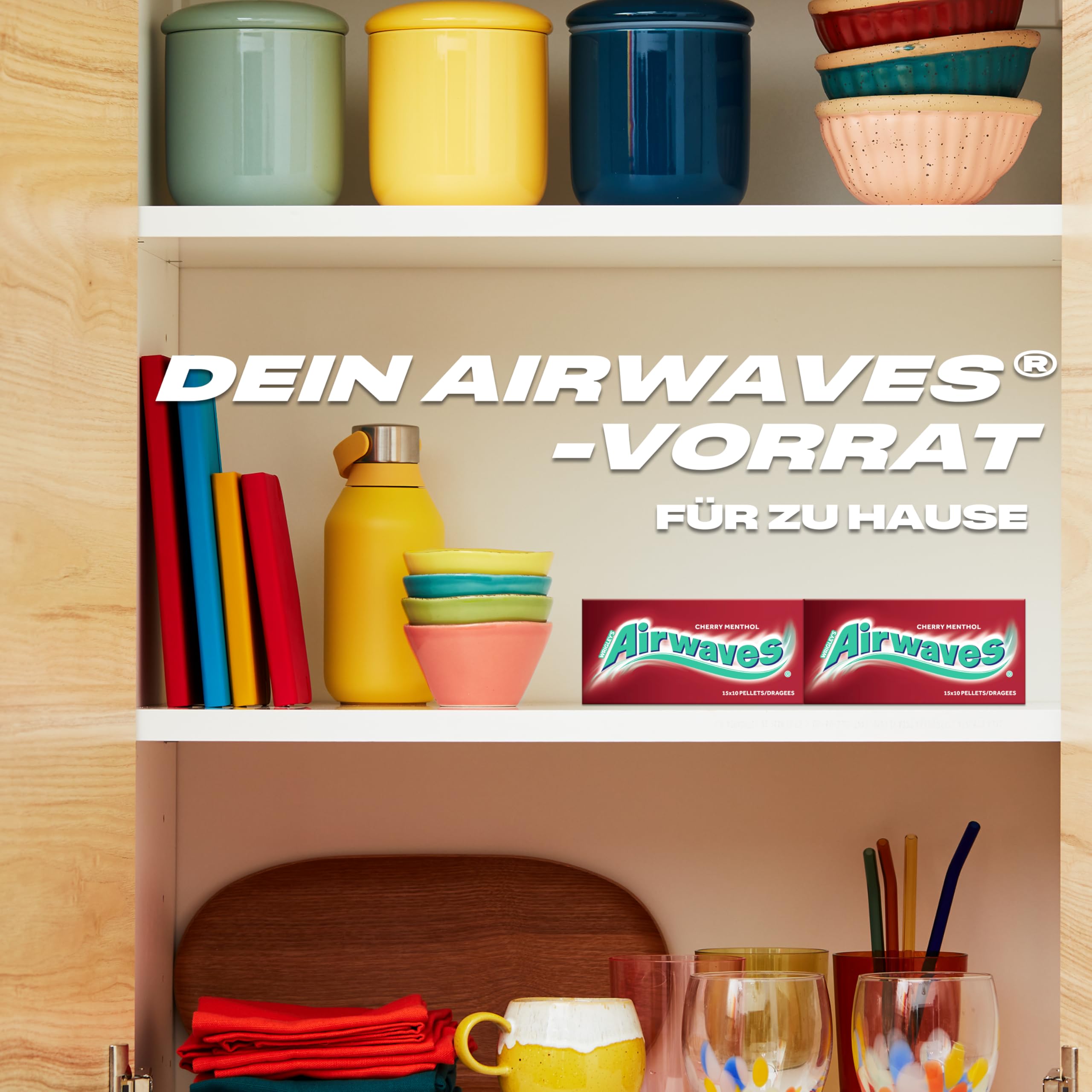 Airwaves Kaugummi Zuckerfrei, Strong, 30 x 10 Dragees, Großpackung Chewing Gum, Mit Natürlichem Menthol, Kaugummi ohne Zucker mit Minz Frische (300 Dragees)