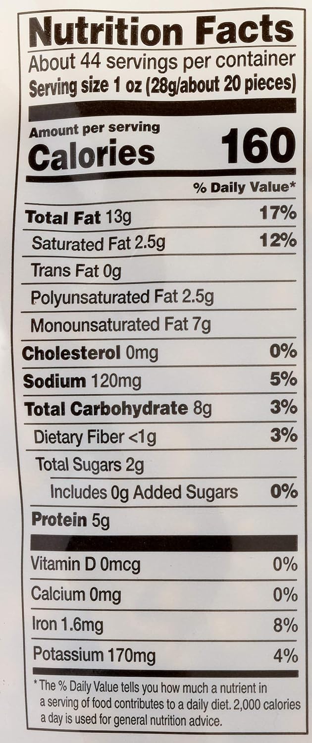 Amazon Brand - Happy Belly Fancy Whole Cashews, Roasted and Sea Salted, 44 ounce (Pack of 1)