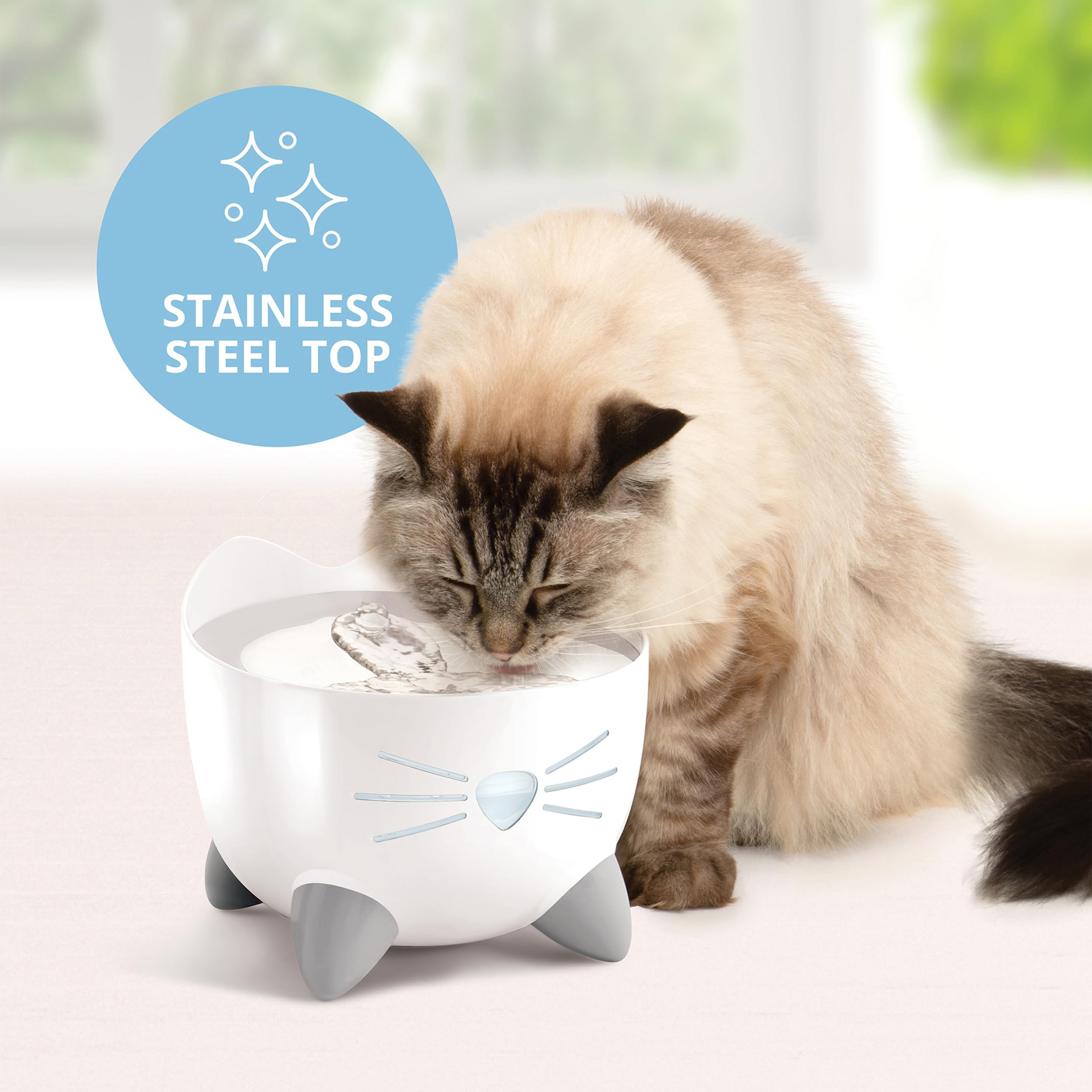 Catit Pixi Trinkbrunnen für Katzen, Weiß, 1 Stück (1er Pack)