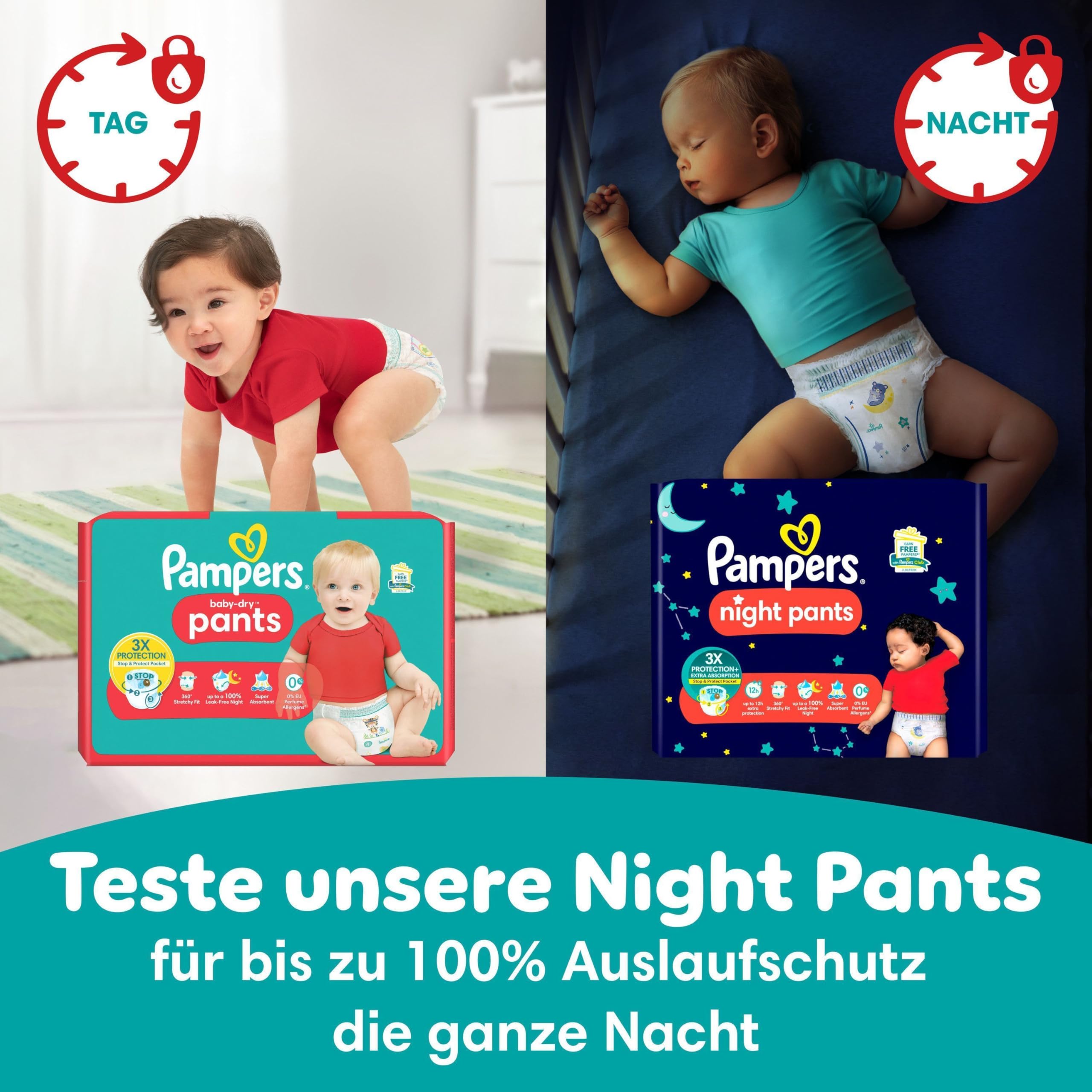 Pampers Baby-Dry Pants Größe 5, 160 Stück, 11kg-17kg, 360° auslaufsichere Passform für Tag und Nacht