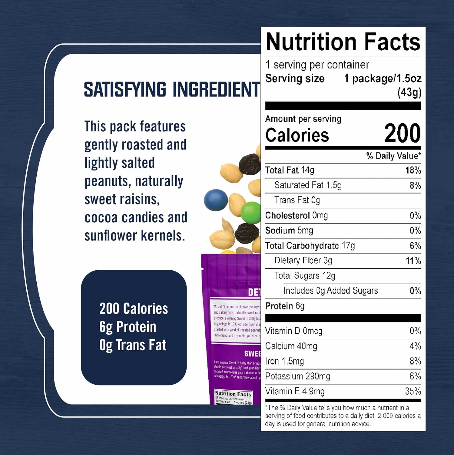 Kar's Nuts Sweet 'N Salty Trail Mix, 2 oz Pouch (Pack of 72), Gluten-Free Trail Mix Snack