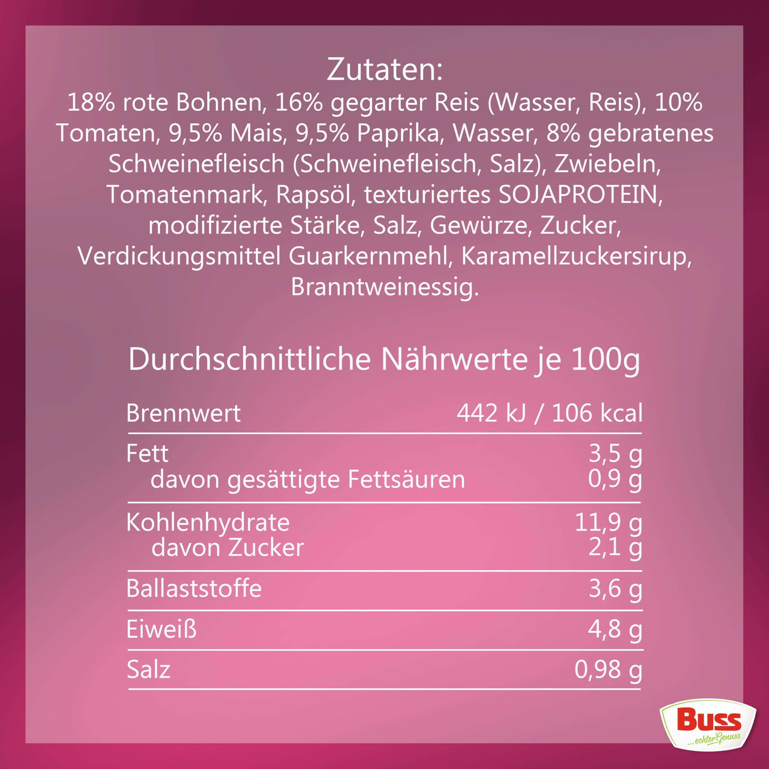 Buss Freizeitmacher Traditioneller Grünkohl Eintopf mit Kartoffeln und Mettenden - Fertiggerichte zum Aufwärmen in Mikrowelle & Topf - Schnell & Einfach Zubereitet - 12 x 300g
