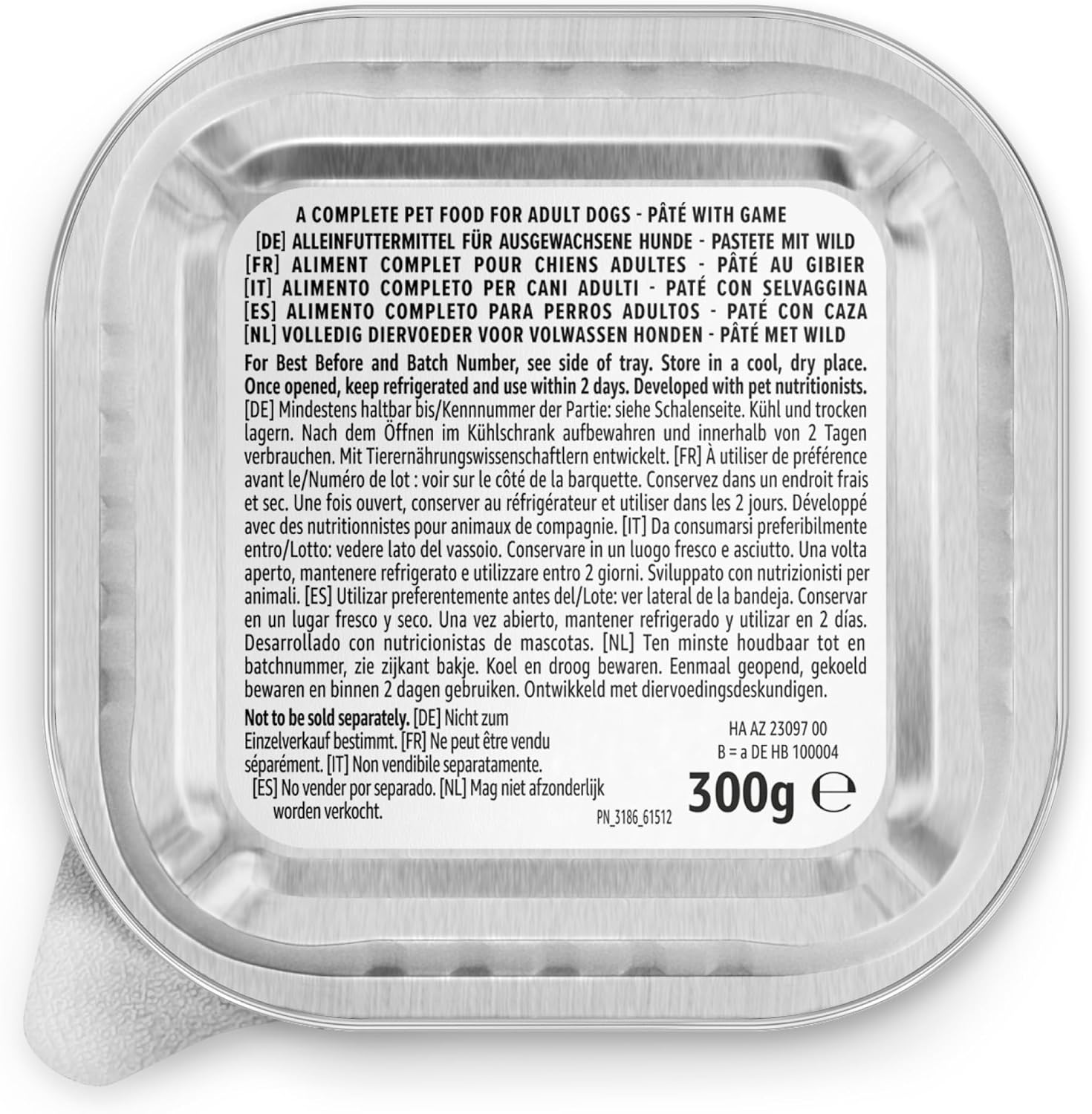 by Amazon Nassfutter für Hunde, Pastete Gemischt, 300g, 20er-Pack