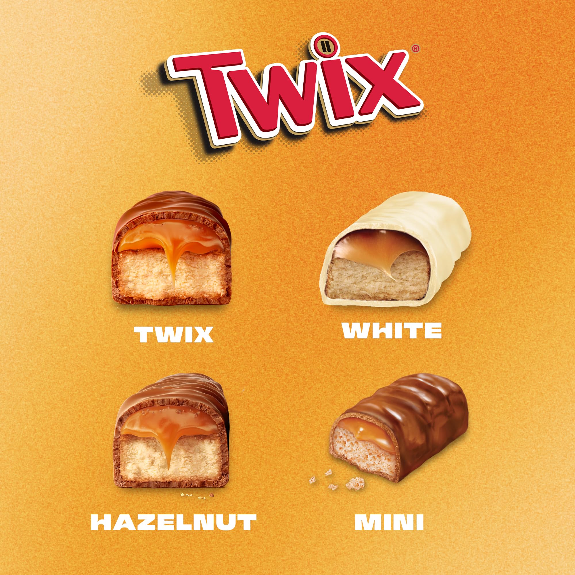 Twix Milchschokoladenriegel mit Keks und Karamell, Schokolade, 32 Snack-Riegel à 50g