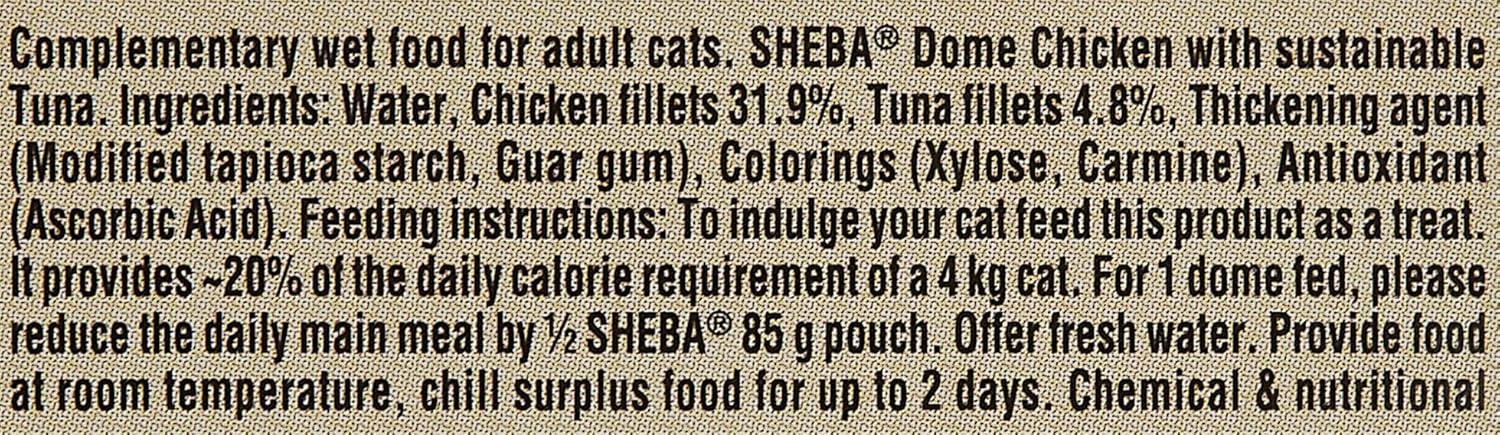 SHEBA Filets Adult Katzenfutter in Sauce mit Huhn 16 x 60g Schale