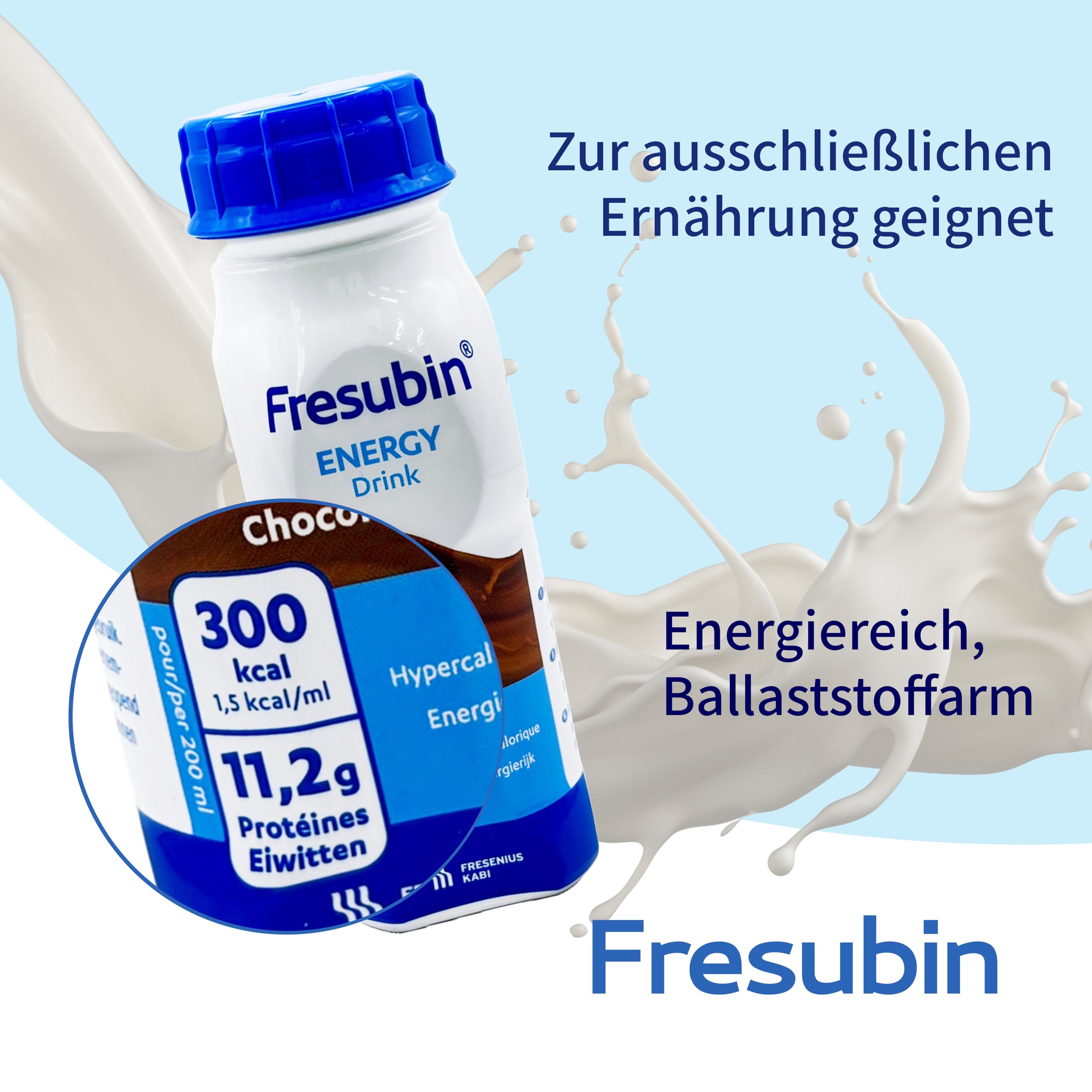 Fresubin Energy Drink - Mischkarton Hochkalorische Trinknahrung von Fresenius Kabi in 6 Geschmacksrichtungen, 300 kcal pro Flasche (200 ml (24er Pack), Mischkarton)