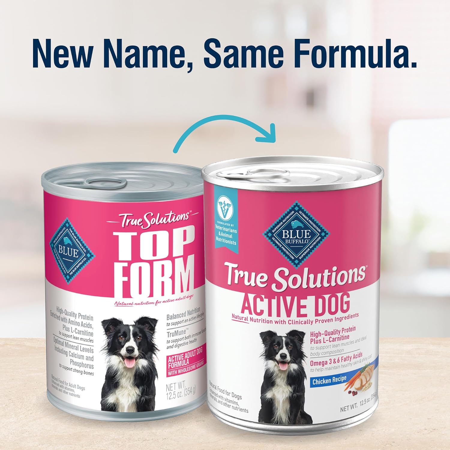 Blue Buffalo True Solutions Active Dog Wet Dog Food for Active Adult Dogs, Made with Natural Ingredients, Chicken, 12.5-oz. Cans (12 Count)