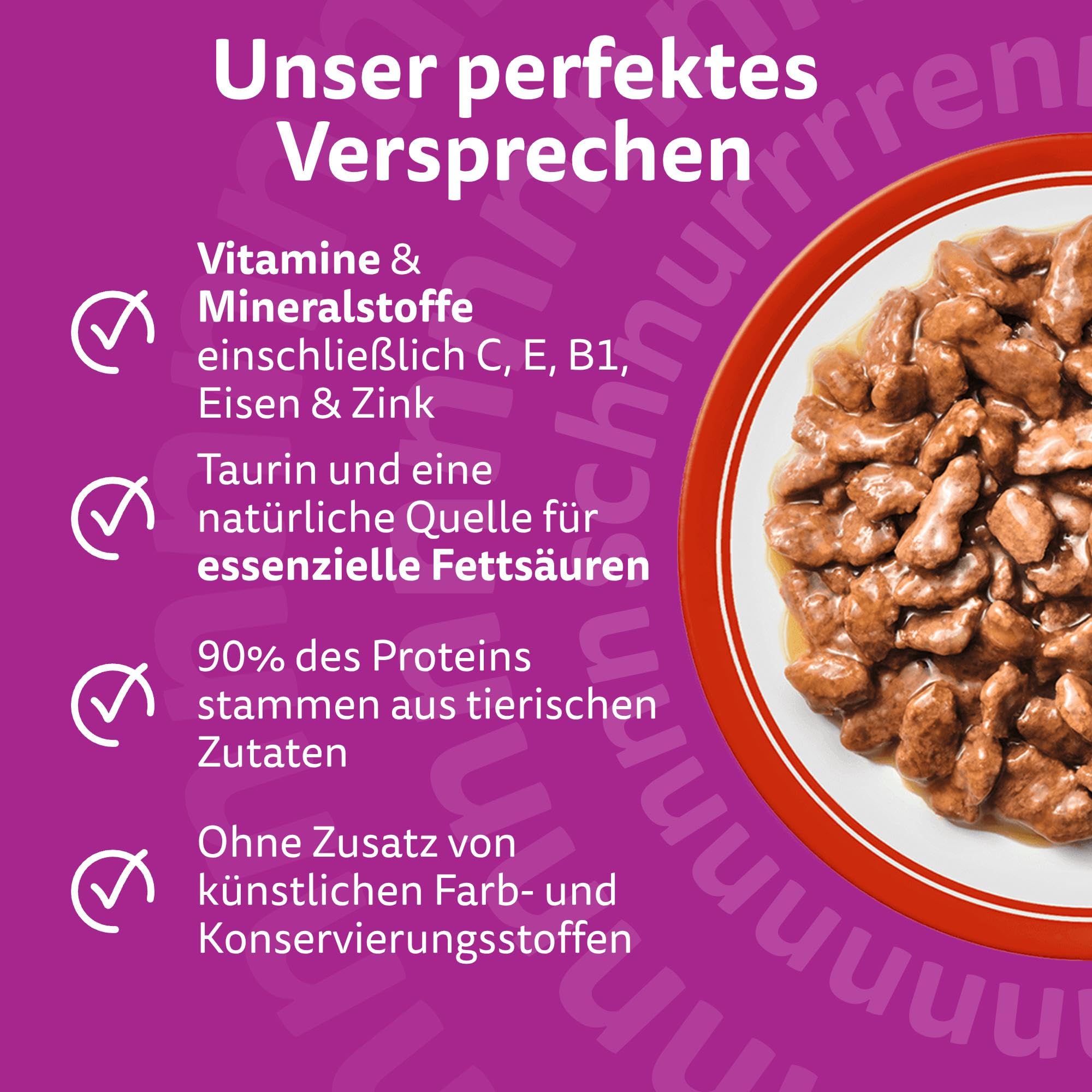 Whiskas Senior 7+ Katzennassfutter Gemischte Auswahl in Sauce, 48 Portionsbeutel, 12x85g (4er Pack) – Hochwertiges Katzenfutter nass, für Katzen ab 7 Jahren und älter