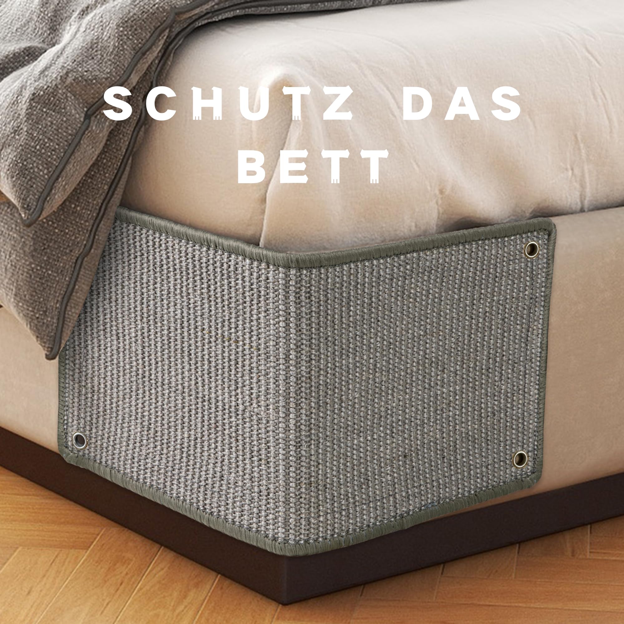 2 Stück Kratzmatte aus Sisal, Kratzmatte für Katzen, mit Klebeband, Katzenkratzmatte, Teppich zum Schutz der Wand, 60 × 25 cm (Braun)