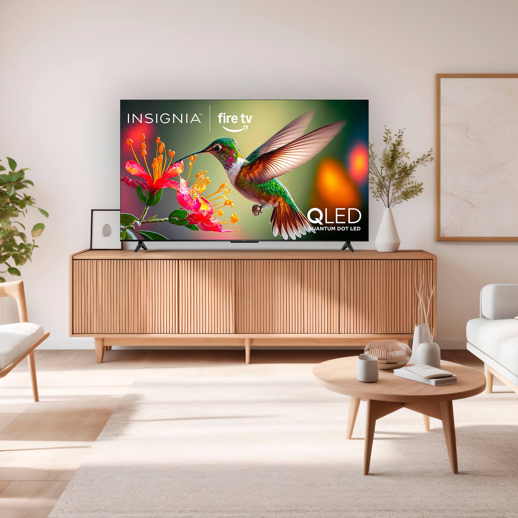 INSIGNIA 65-inch Class QF Series LED 4K UHD QLED Smart Fire TV with Alexa Voice Remote (NS65-UQFL26)