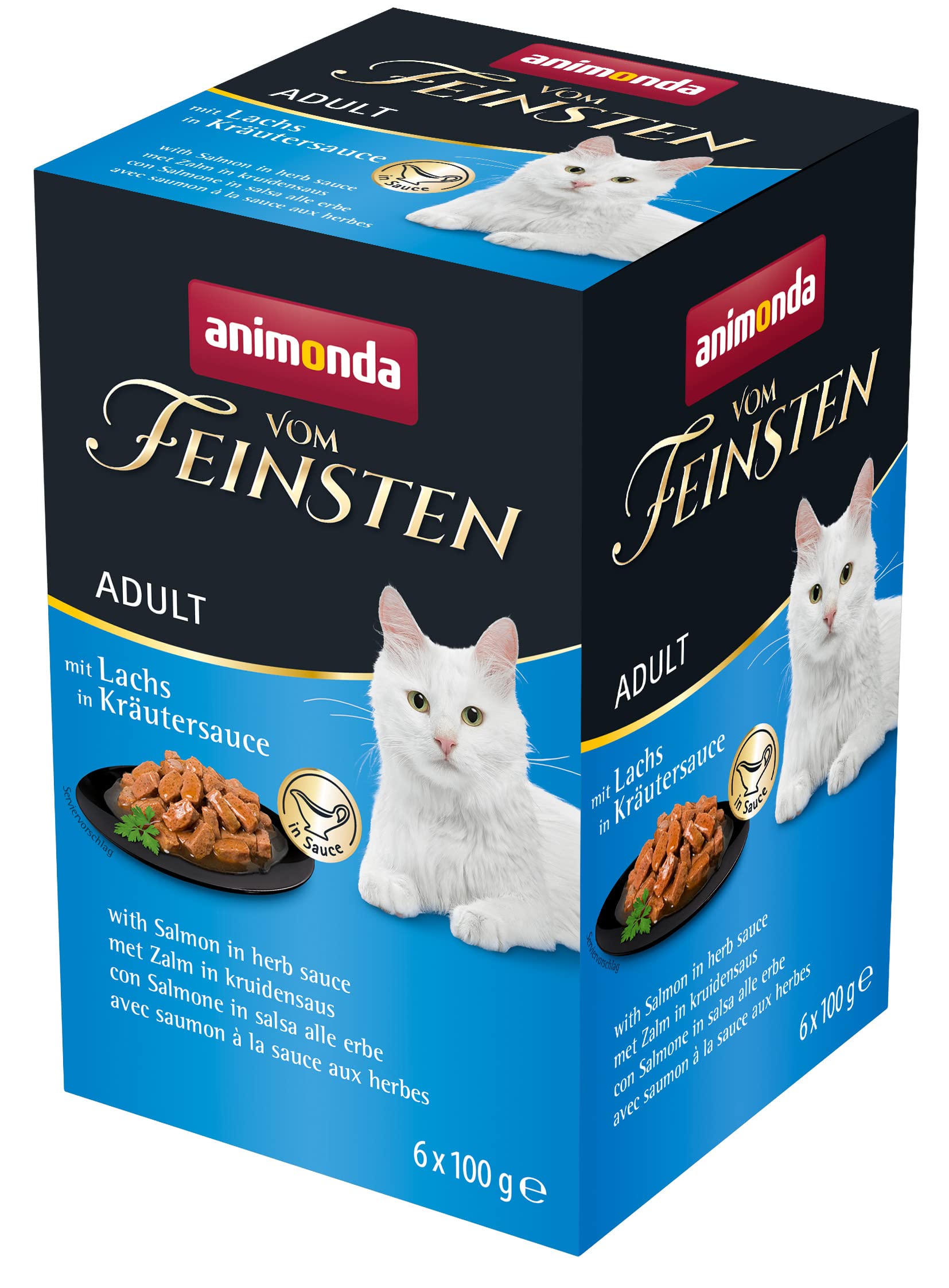 animonda Vom Feinsten Adult Vielfalt (32 x 100 g), Nassfutter für ausgewachsene Katzen, Katzenfutter ohne Getreide und Zucker, mit 100 % frischen, fleischlichen Zutaten