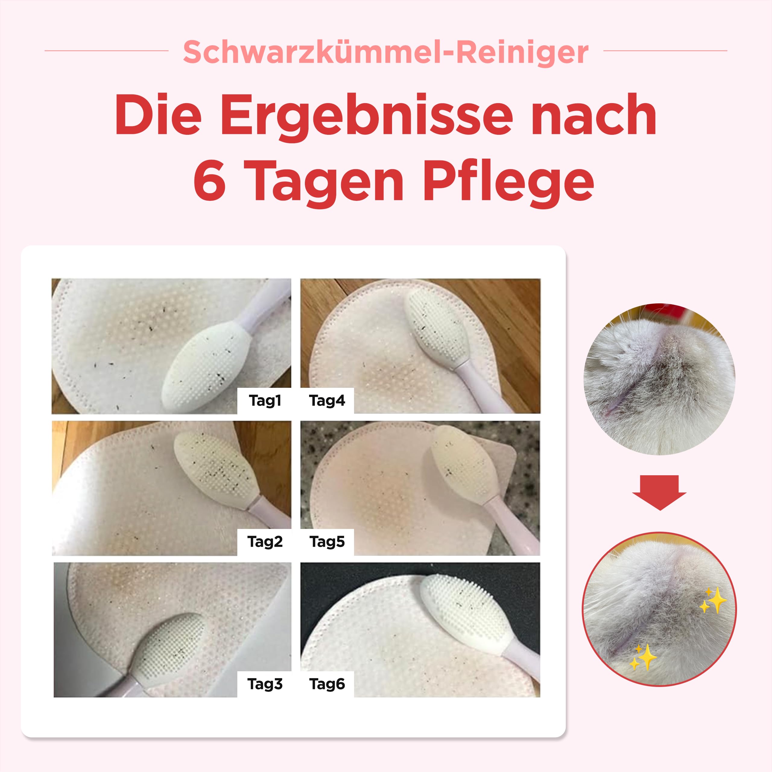 JAYU PET Schwarzkümmel-Reiniger - Kinnakne-Behandlung für Katzen, ungiftiger hypoallergener Reiniger, entfernt Mitesser am Katzenkinn und verbessert die Hautgesundheit (125 ml)