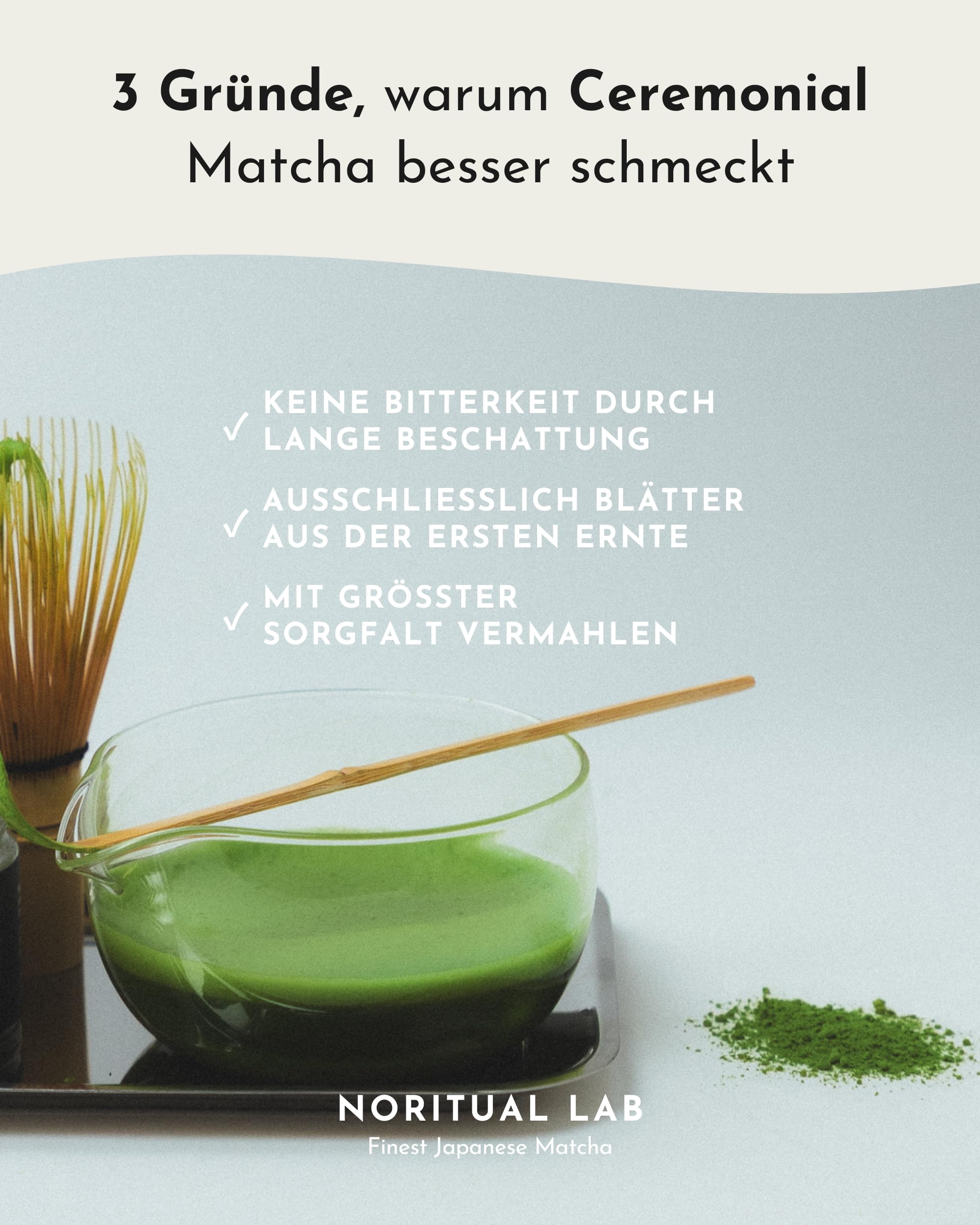 Ceremonial Matcha - Reines Matcha Pulver aus Japan - Ceremonial Grade - Original Matcha Grüntee - Erste Ernte - 100% Natürlich und Laborgeprüft