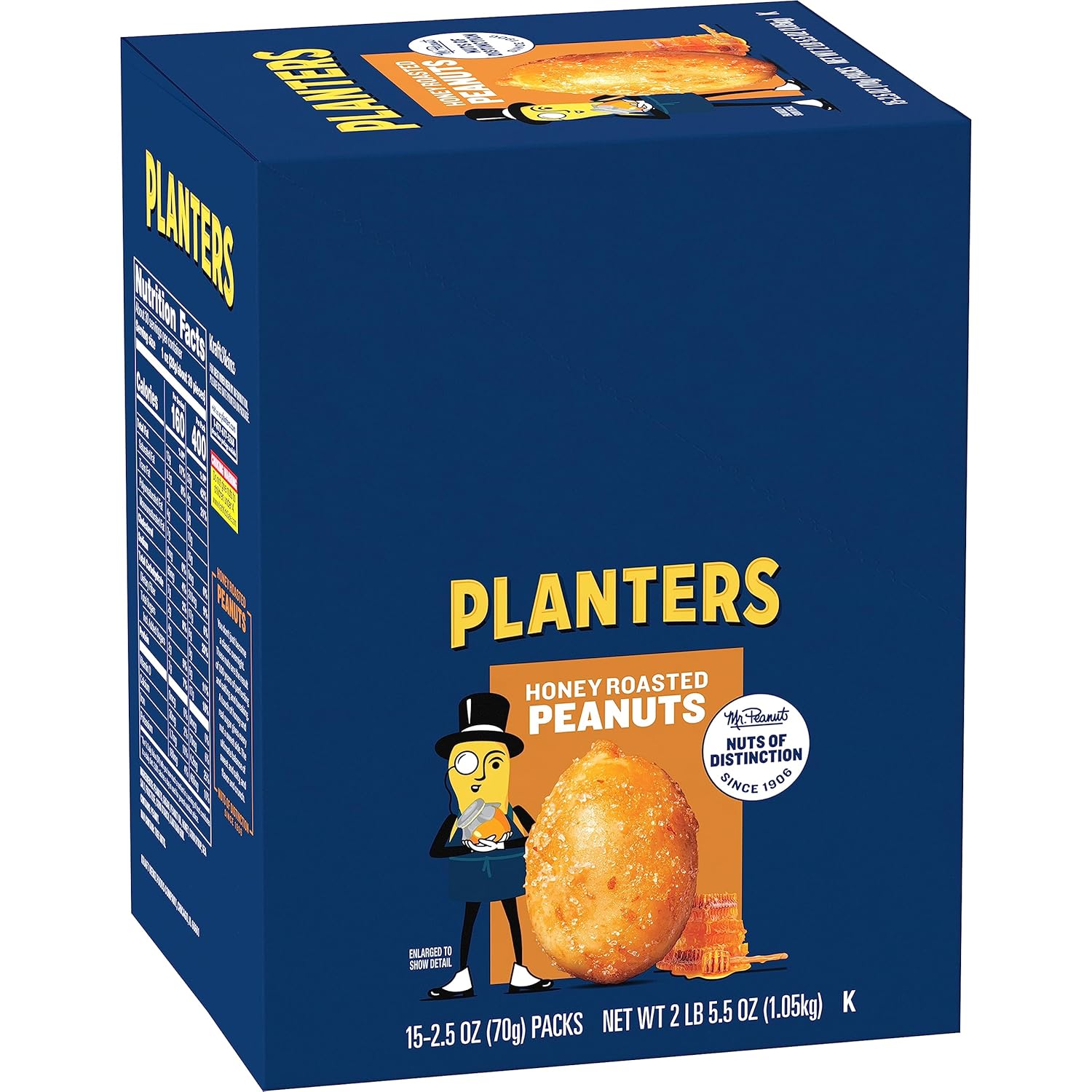 PLANTERS Salted Peanuts, 2.5 oz, 15-Pack, Snack Nuts