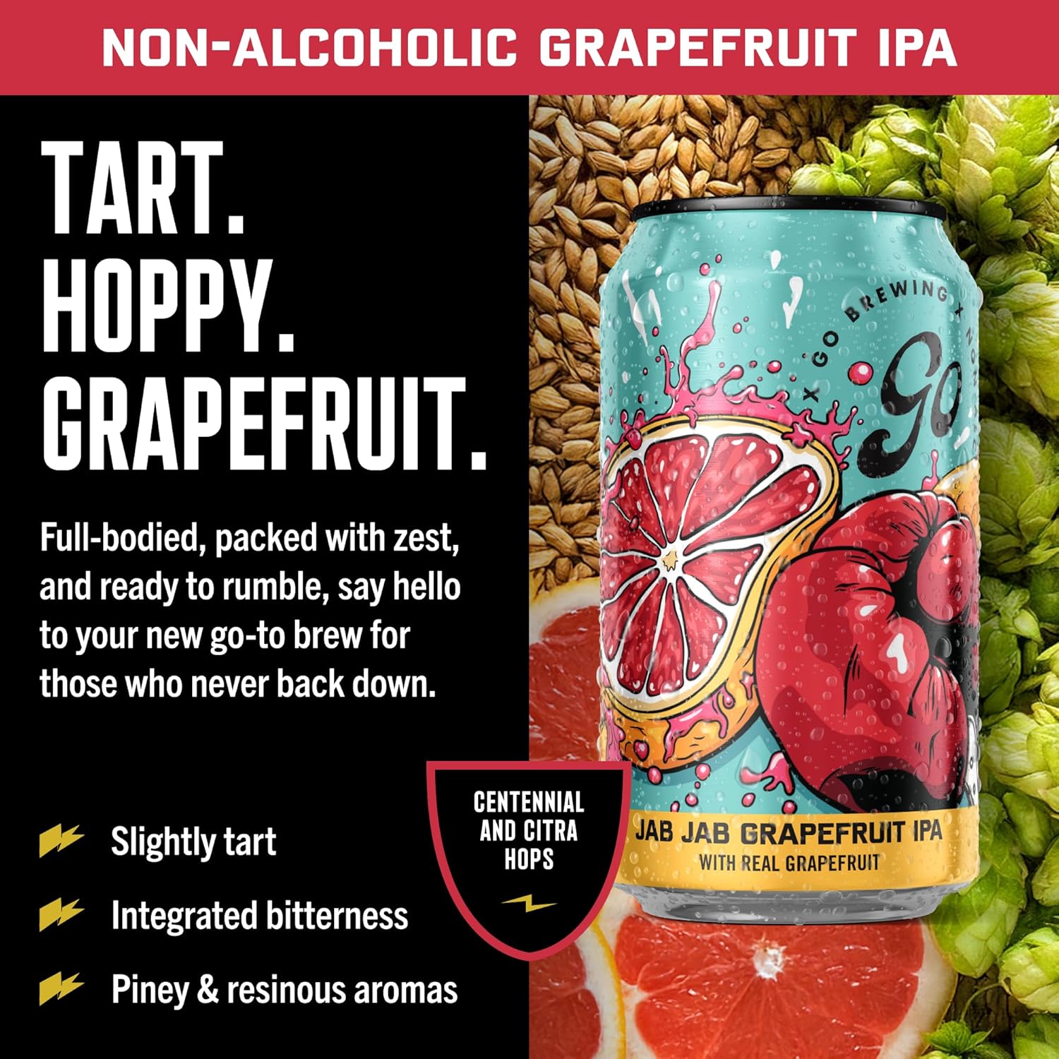 Go Brewing - 12 Mixed Pack - Non-Alcoholic Craft Brew - Small Batch Brew - Classic Ingredients - Non Alcoholic Assorted Variety Pack - Low-Calorie, NA Brew - Ideal for Any Occasion (12 oz, 12 Pack)