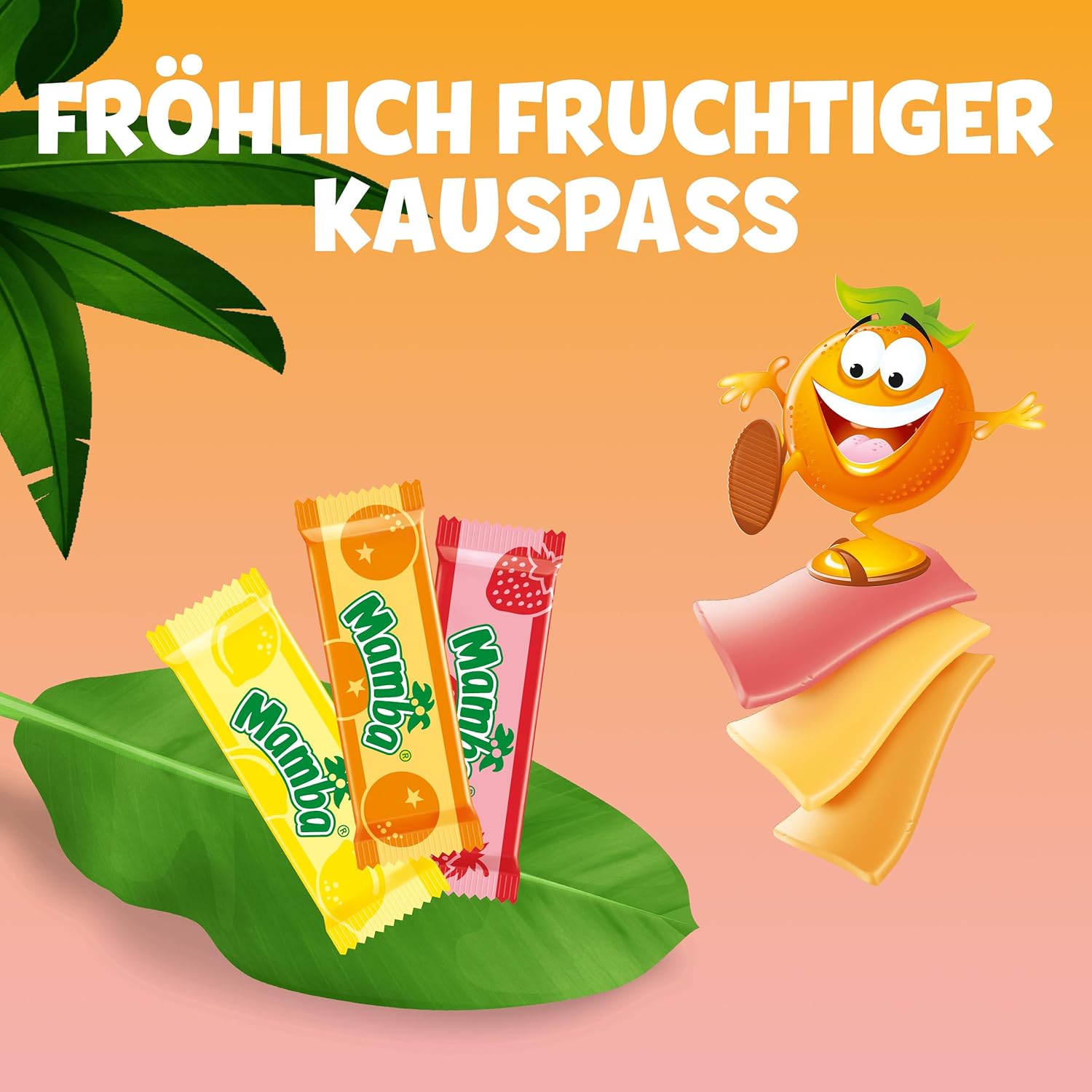 Mamba Beach Mix – 1 x 160g – Fruchtige Kaubonbons mit Mamba Beach Surfer, Mamba Beach Sticks & Mamba Beach Bites – Fruchtgummi Mix einzeln verpackt