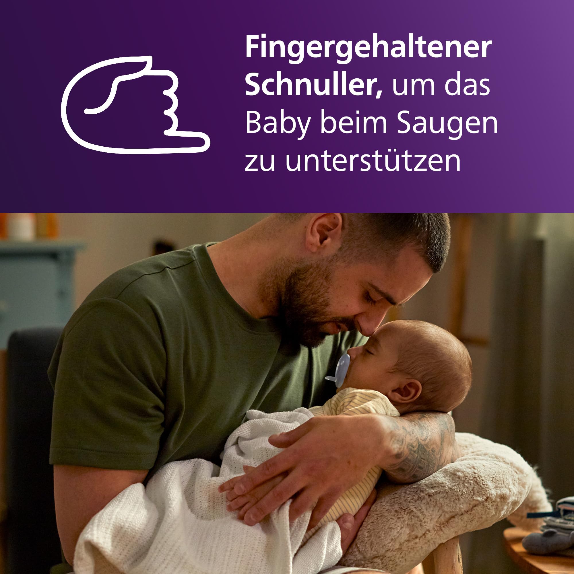 Philips Avent Soothie-Schnuller – einteiliges Silikondesign, für Neugeborene, flexibler Sauger, der den Druck auf Zähnen und Mund reduziert, BPA-frei, mit Sterilisationsbehälter, 2er-Pack, SCF099/27