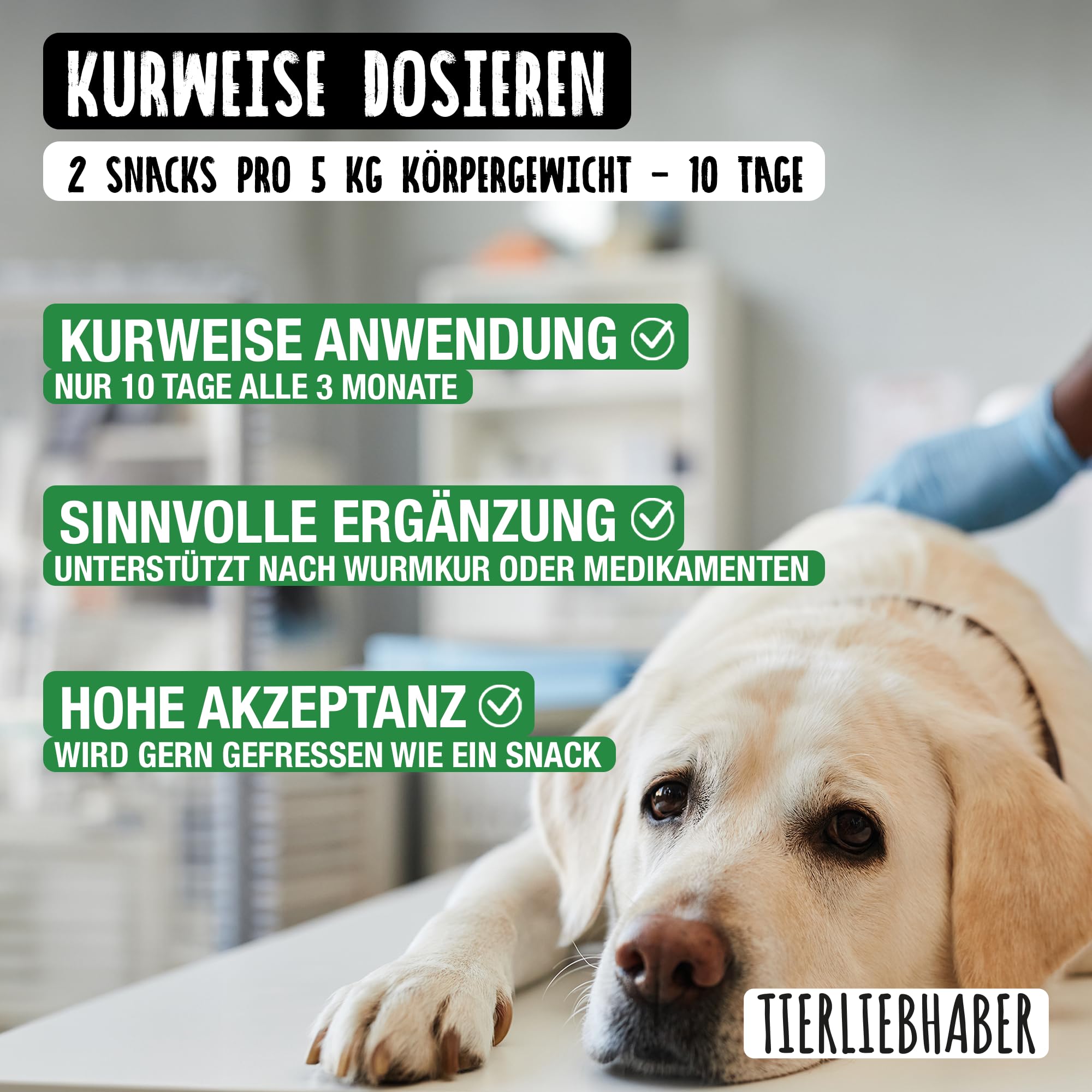 TIERLIEBHABER – Gras- & Kotfresser Drops bei Sodbrennen Hund mit Ulmenrinde für Hunde – Tierärztlich entwickelt – Hund Sodbrennen Drops angereichert mit Moor und Fenchel – 350 g mit ca. 160 Drops