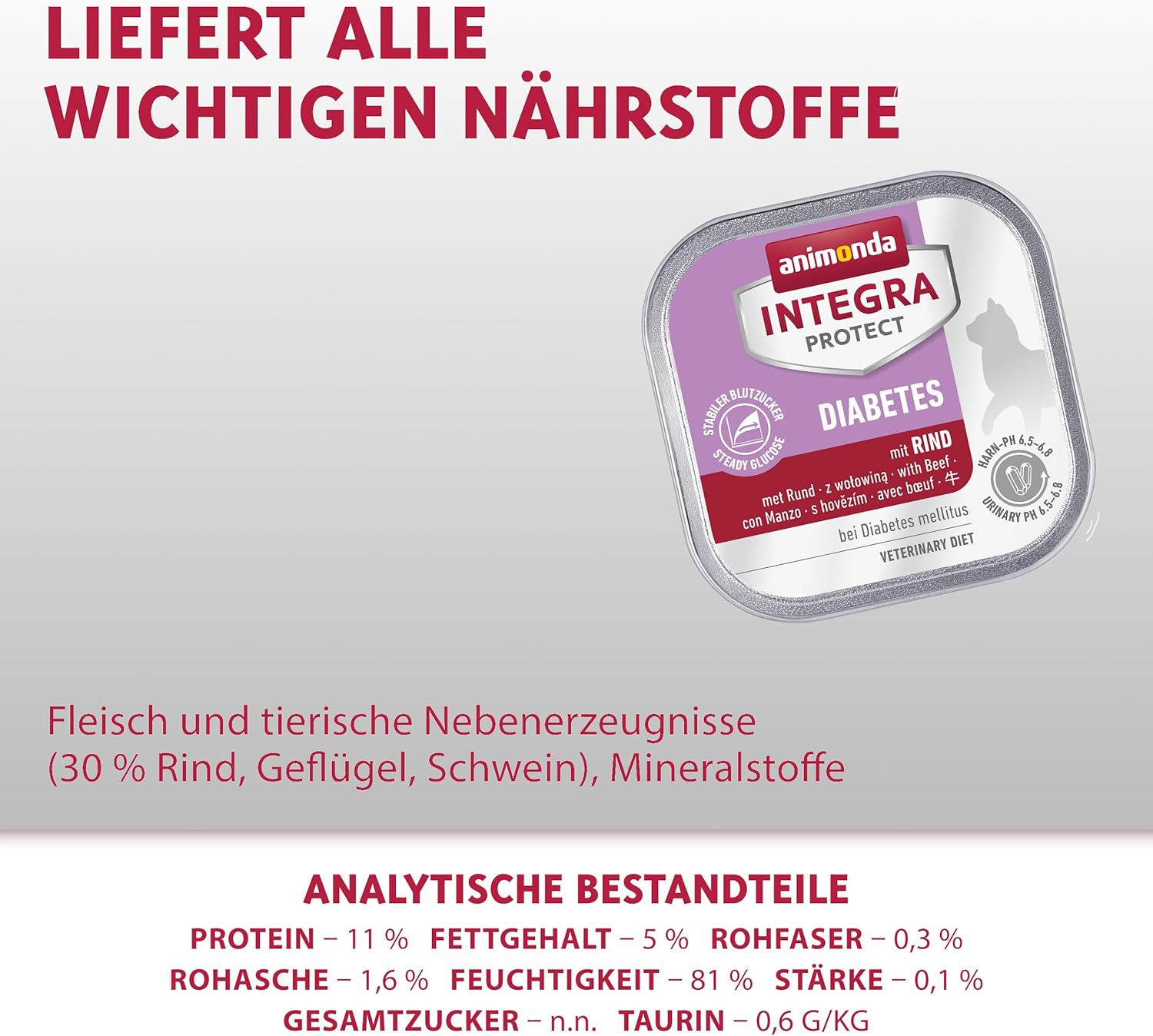 animonda INTEGRA PROTECT Sensitive Huhn Pur (16 x 100 g), Katzen Diätfutter bei Futtermittelallergie, sensitives Katzenfutter für allergische Katzen, Katzennassfutter ohne Getreide