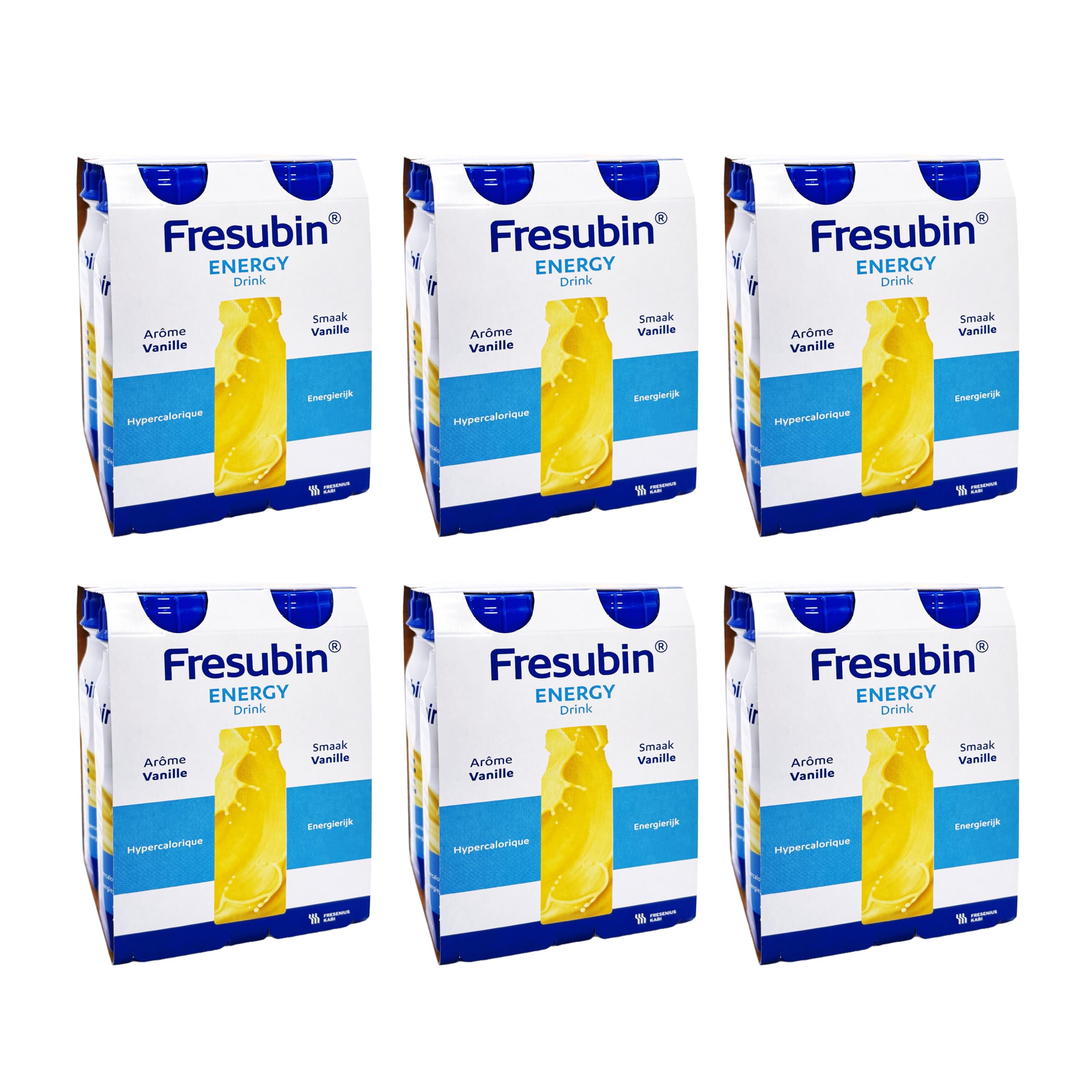 Fresubin Energy Drink - Mischkarton Hochkalorische Trinknahrung von Fresenius Kabi in 6 Geschmacksrichtungen, 300 kcal pro Flasche (200 ml (24er Pack), Mischkarton)