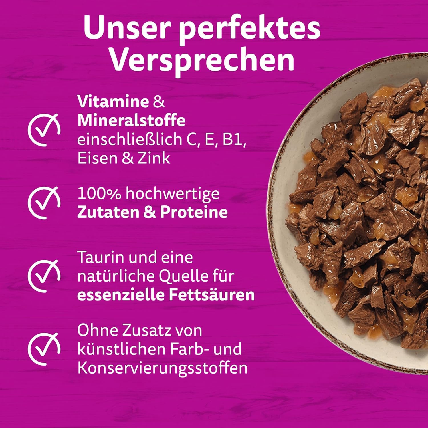 Whiskas 1+ Katzennassfutter Ragout Geflügel Auswahl in Gelee, 40x85g (1 Packung) – Hochwertiges Nassfutter für ausgewachsene Katzen in 40 Portionsbeuteln