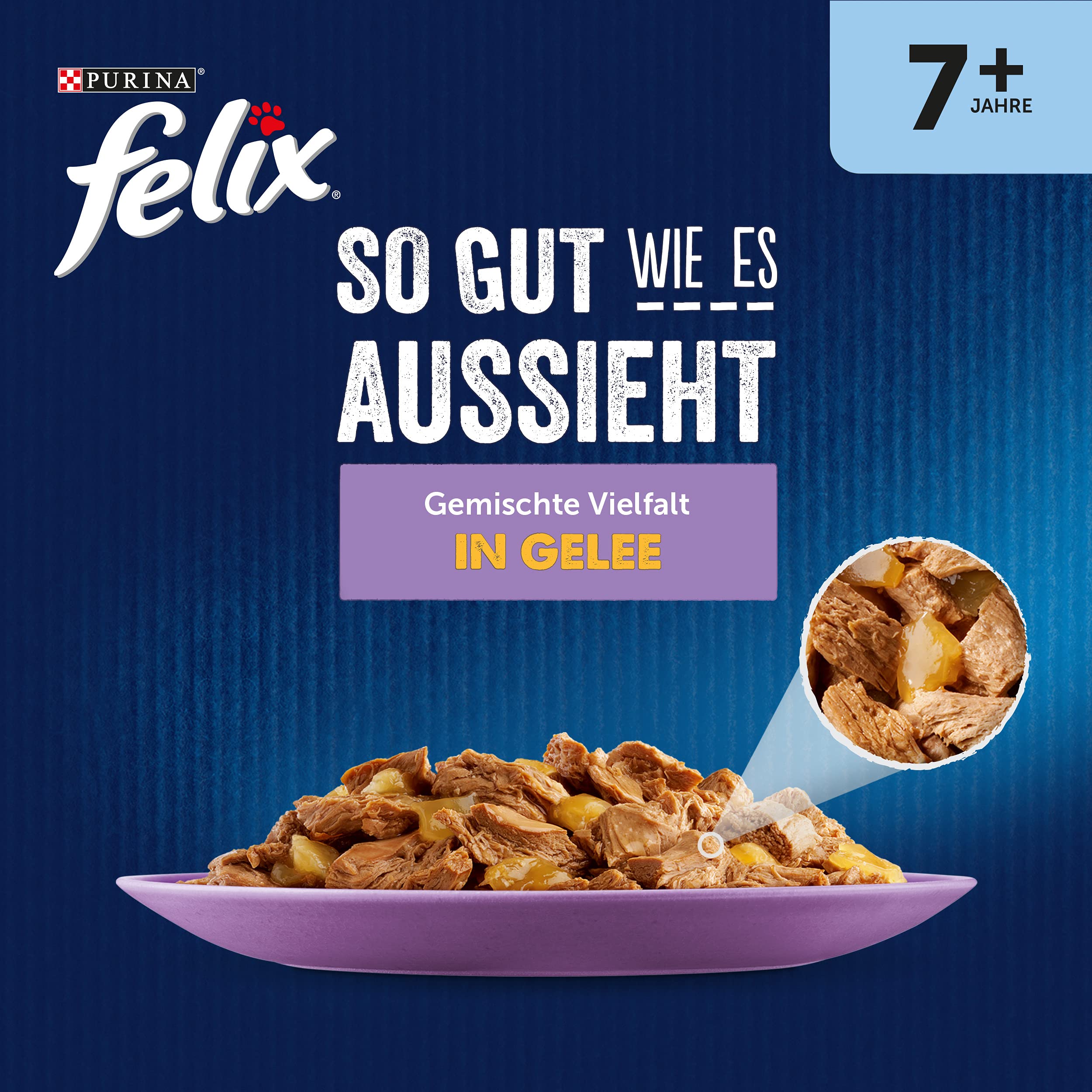Felix Katzenfutter nass in Gelee, Sorten-Mix, 120er Pack (120 x 85g)
