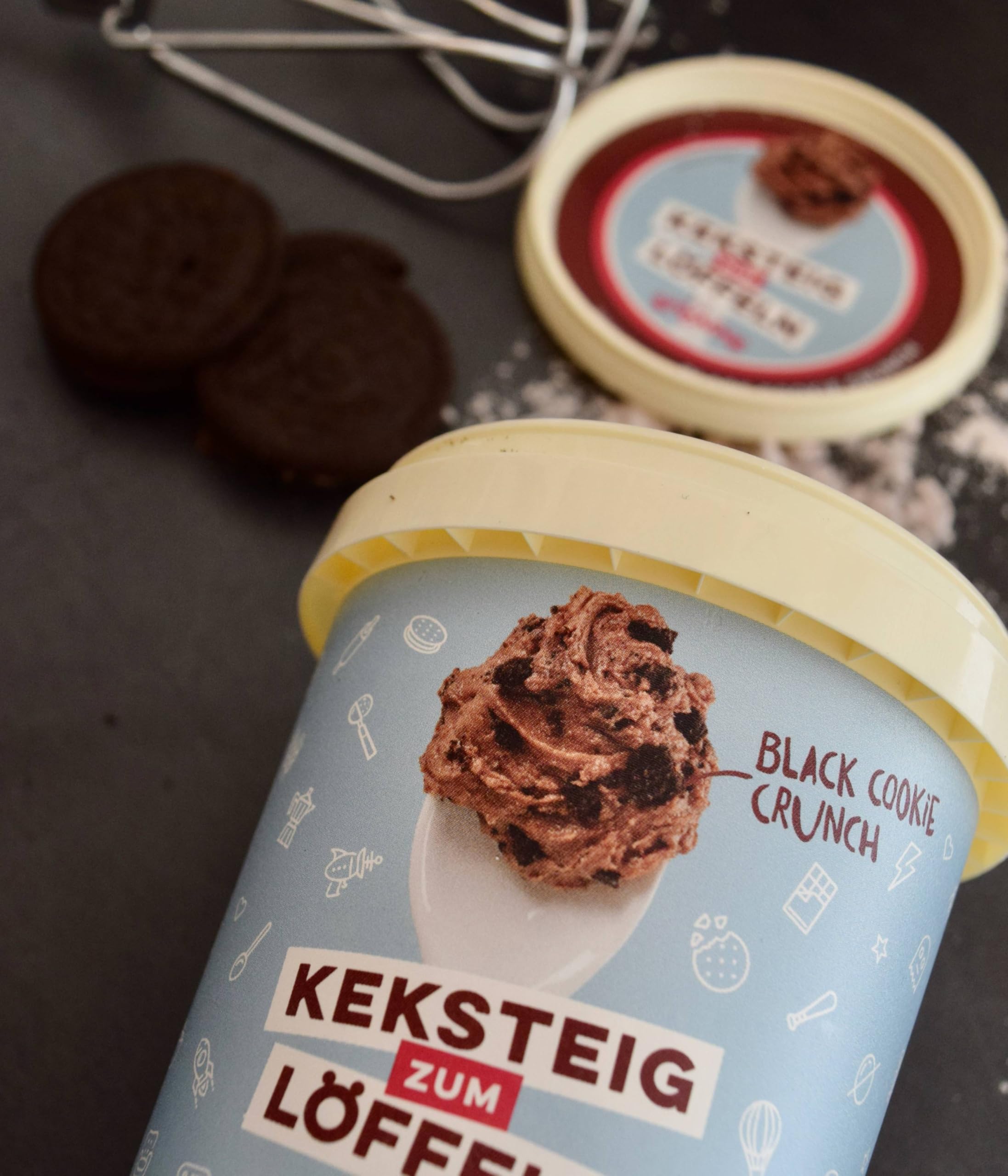 Spooning Cookie Dough Bundle, Keksteig zum Löffeln in 4 verschiedenen Sorten, Classic, Chocolate Chips, Black Cookie Crunch, Lemon Cake, 4x 215g
