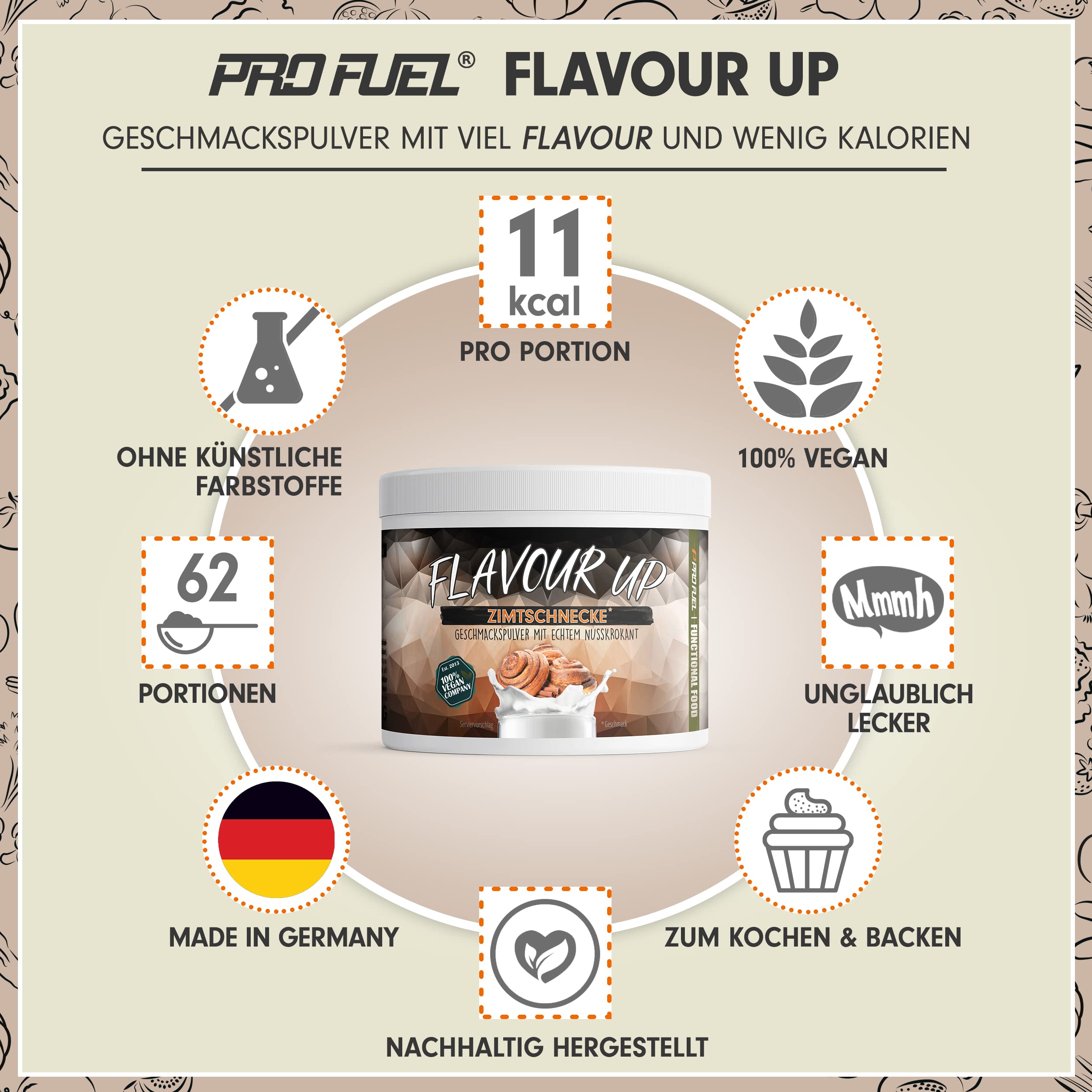 Geschmackspulver MIX PACK mit 8x30g Proben, 8 unglaublich leckere Flavours, nur 8-14 kcal pro Portion, Aroma & angenehme Süße, vielseitig einsetzbar für Lebensmittel & Getränke, FLAVOUR UP