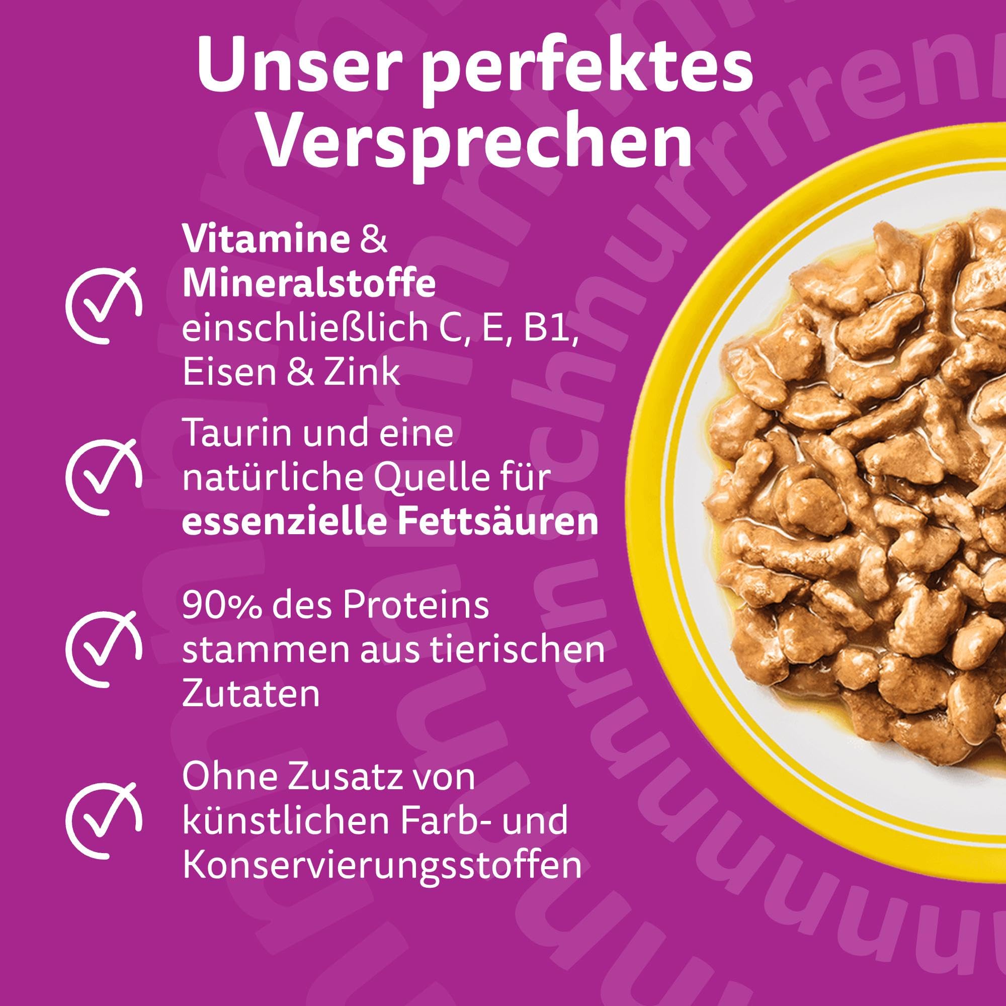 Whiskas Senior 7+ Katzennassfutter Gemischte Auswahl in Sauce, 48 Portionsbeutel, 12x85g (4er Pack) – Hochwertiges Katzenfutter nass, für Katzen ab 7 Jahren und älter